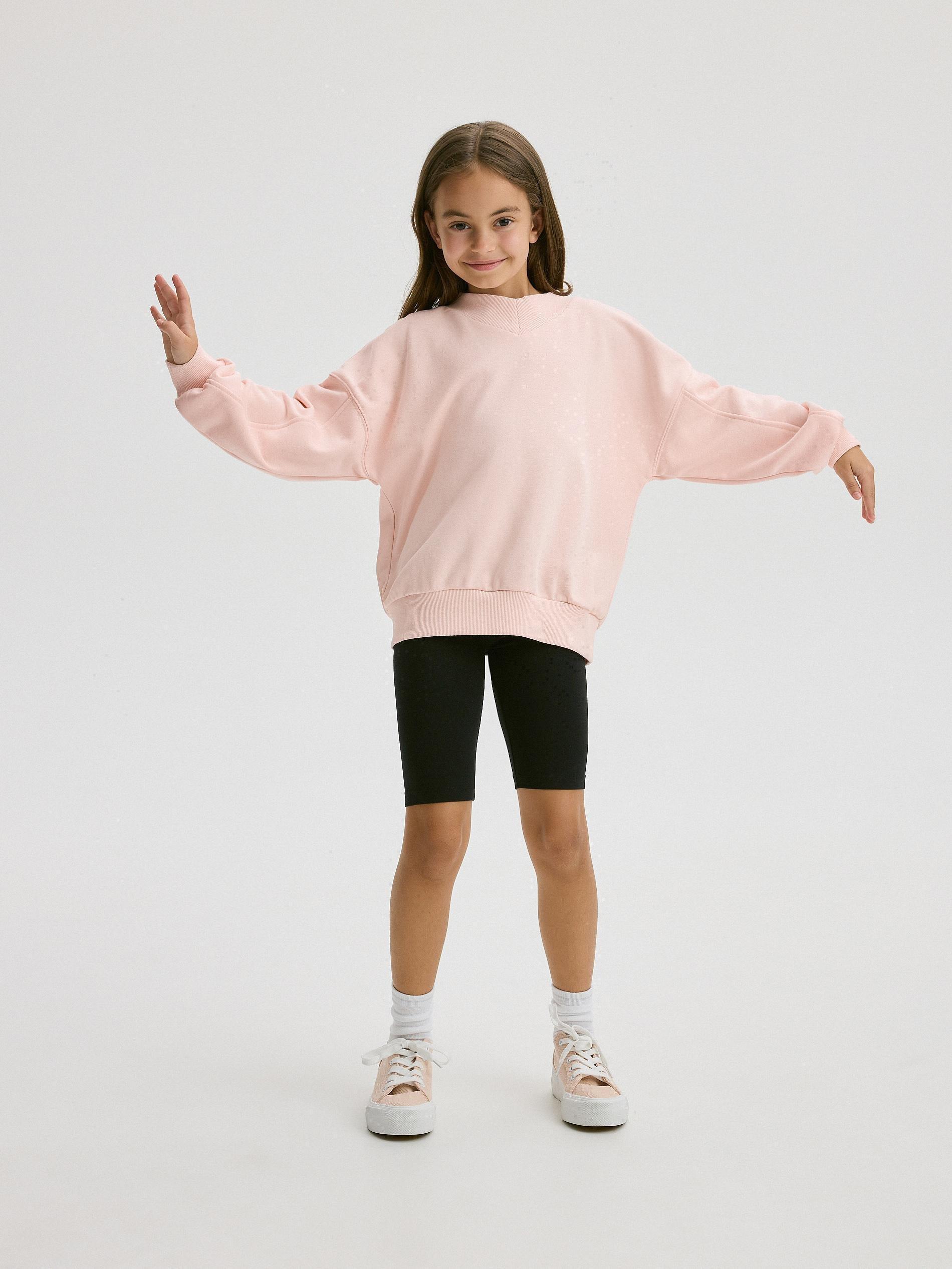 Black Biker Shorts, Kids Girls, , large image number 1