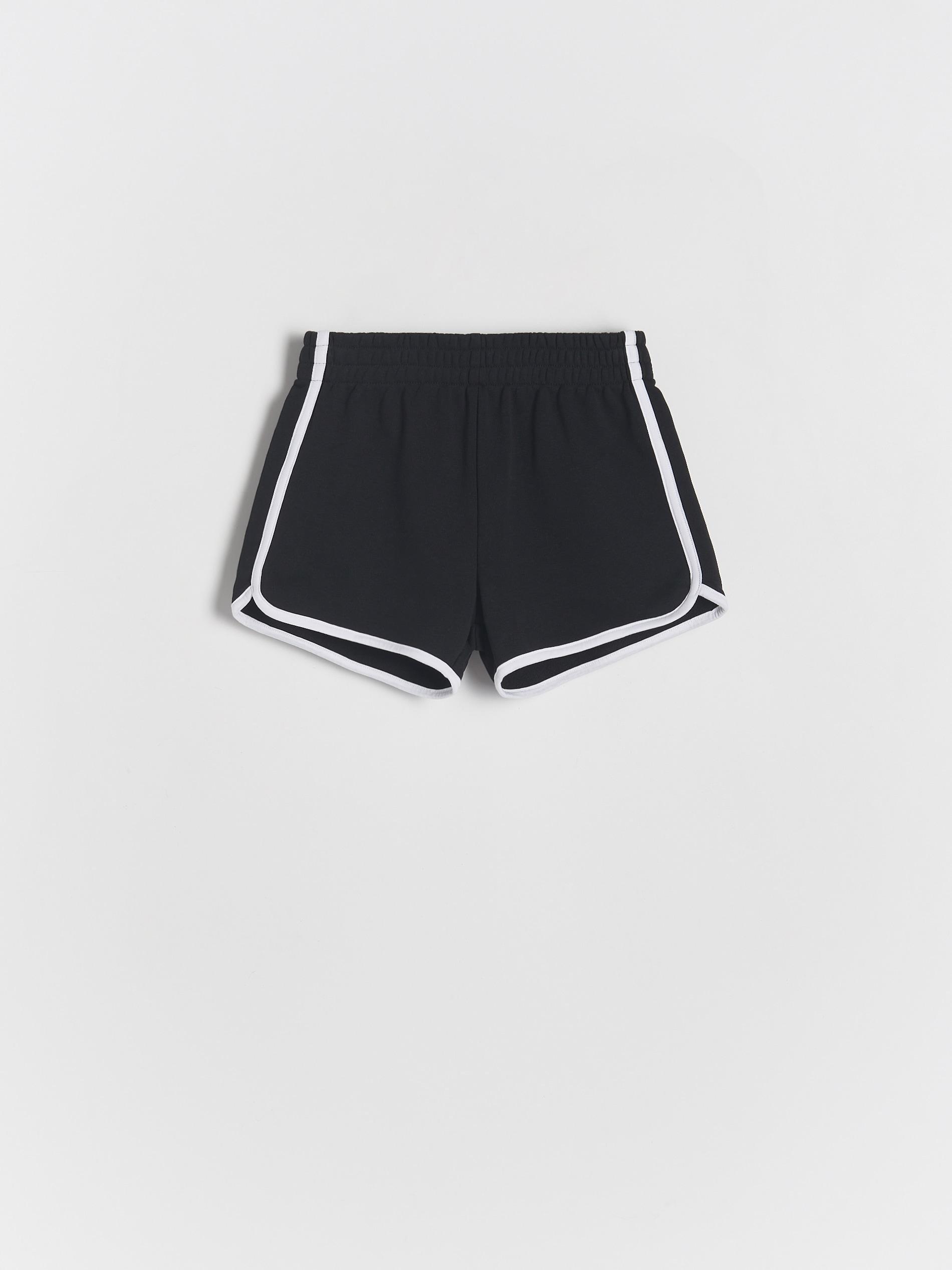 Black Sports Shorts, Kids Girls, , large image number 1