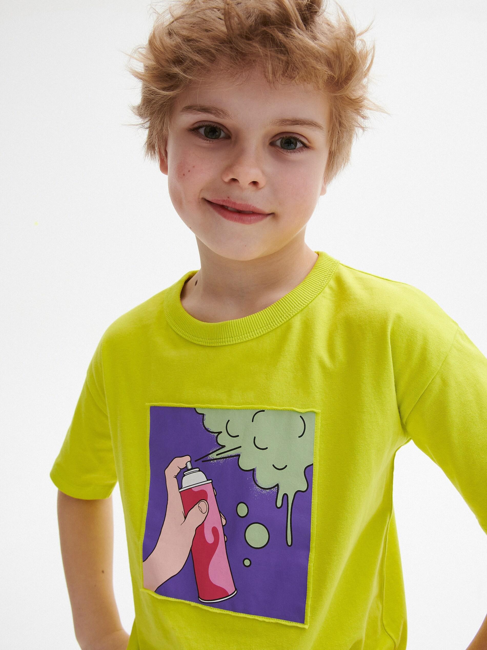 Yellow Printed T-Shirt, , large image number 1