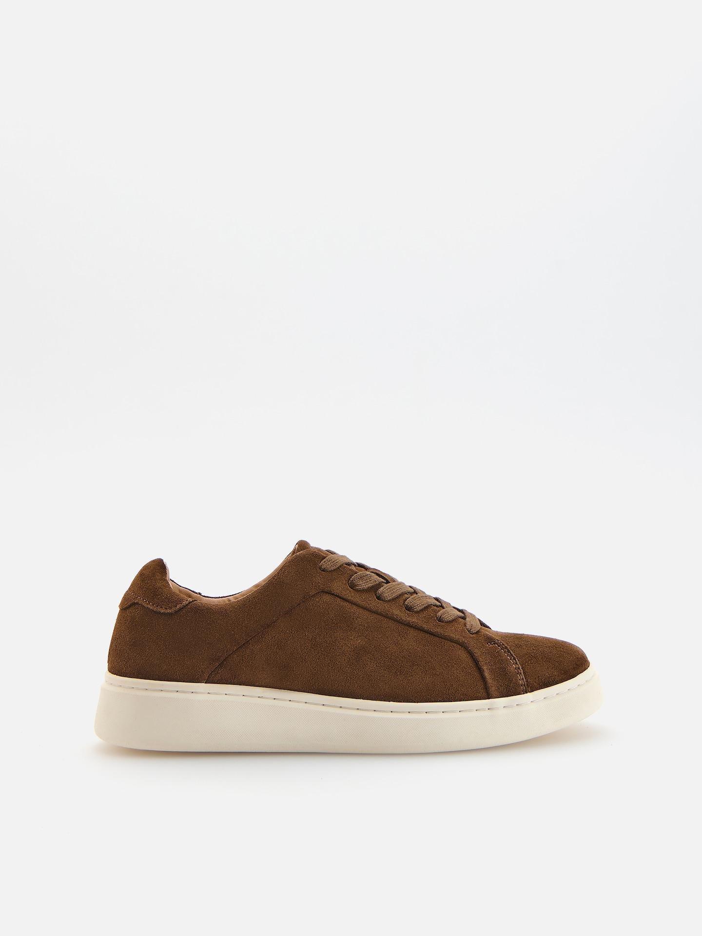 Brown Suede Sneakers, Brown, medium