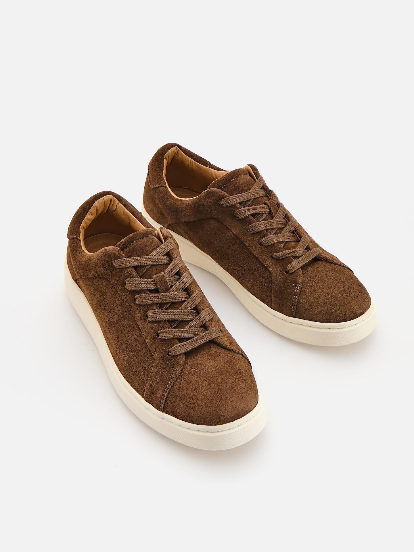 Brown Suede Sneakers, Brown, medium