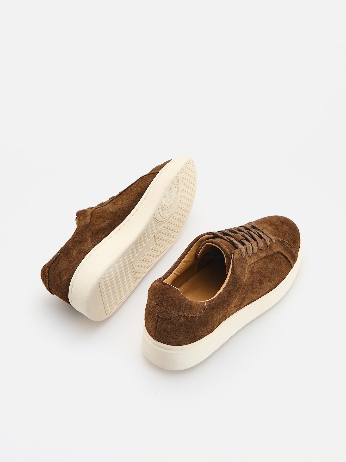 Brown Suede Sneakers, Brown, medium