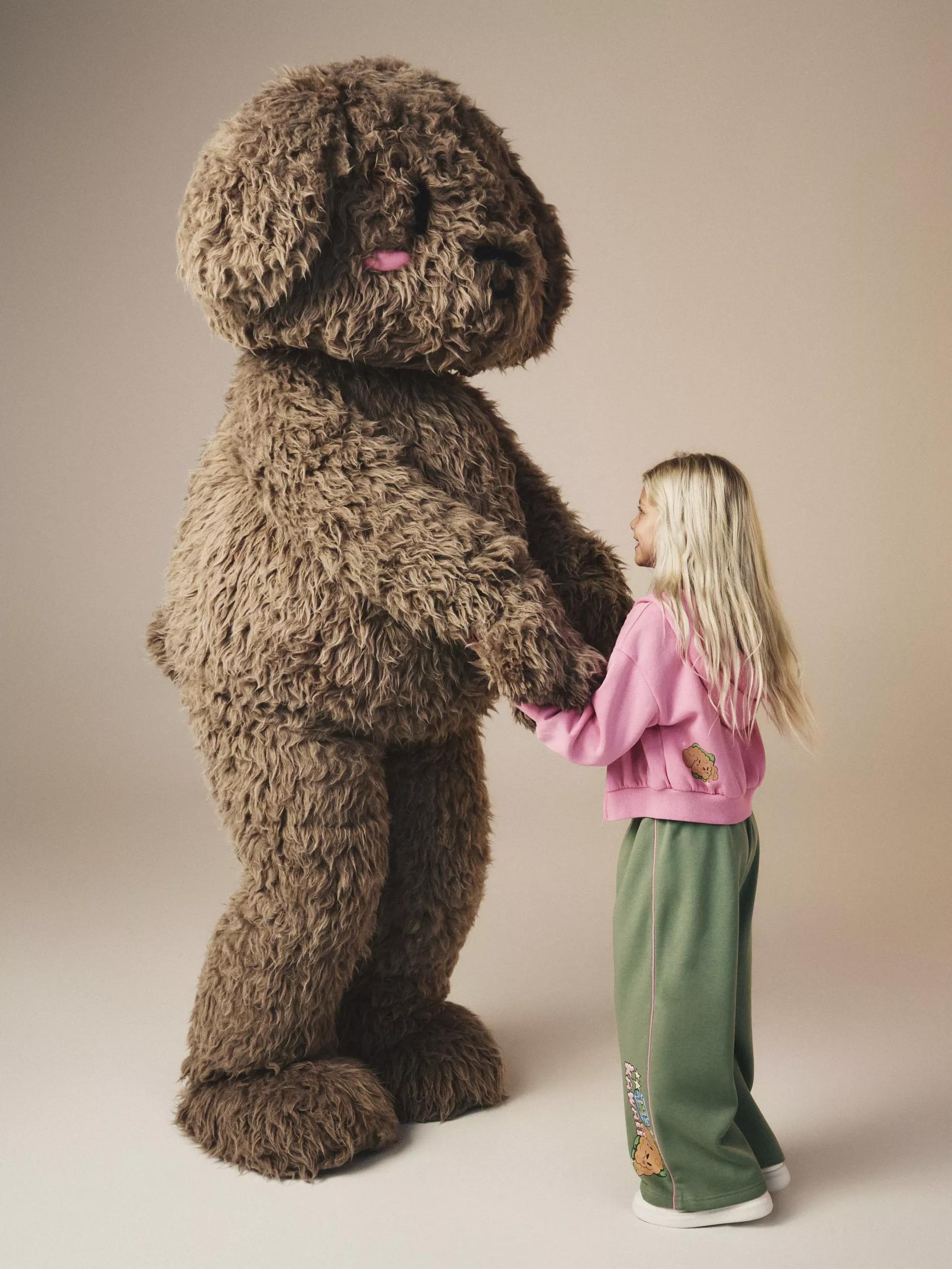 Pink Zip Hoodie With Boffie & Poko Embroidery, Pink, large image number 4