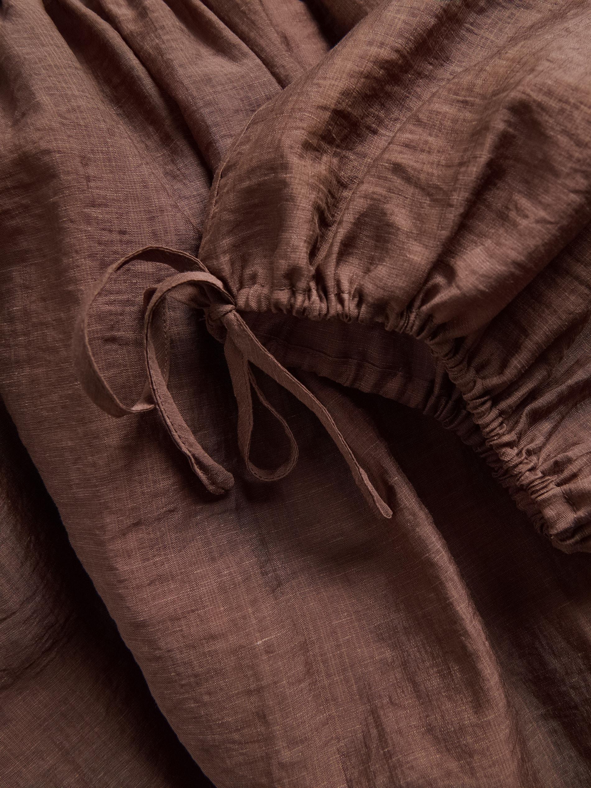 Brown Lyocell Blend Blouse, Brown, large image number 4