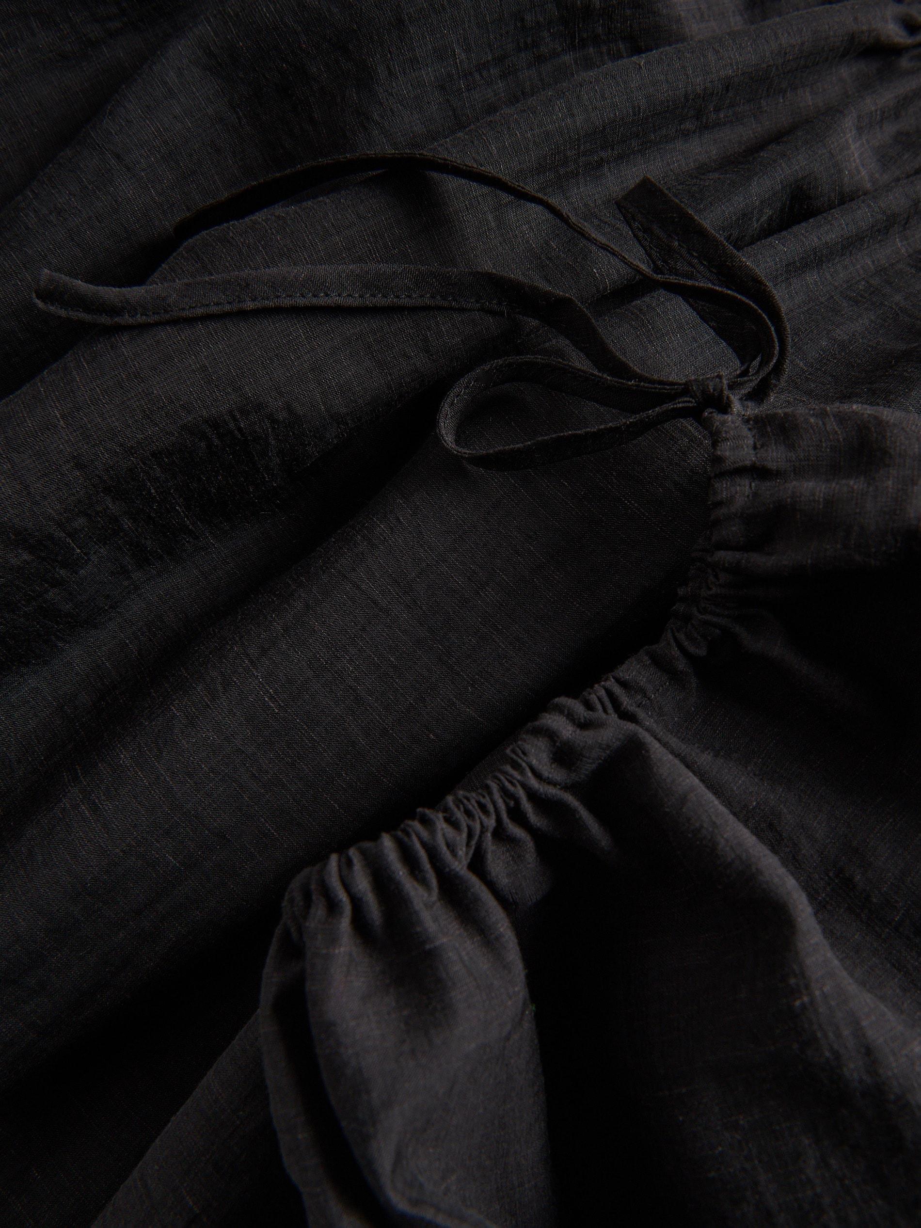 Black Lyocell Blend Blouse, Black, large image number 4