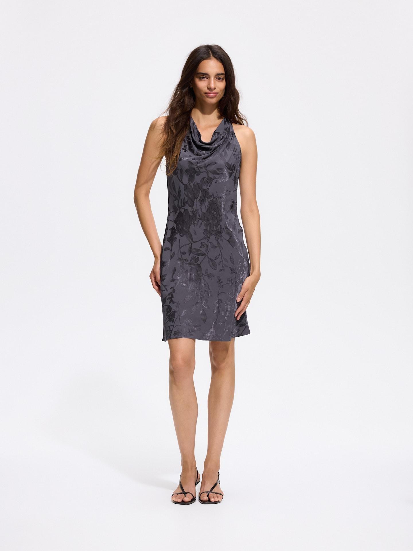 Grey Viscose Dress, Grey, medium