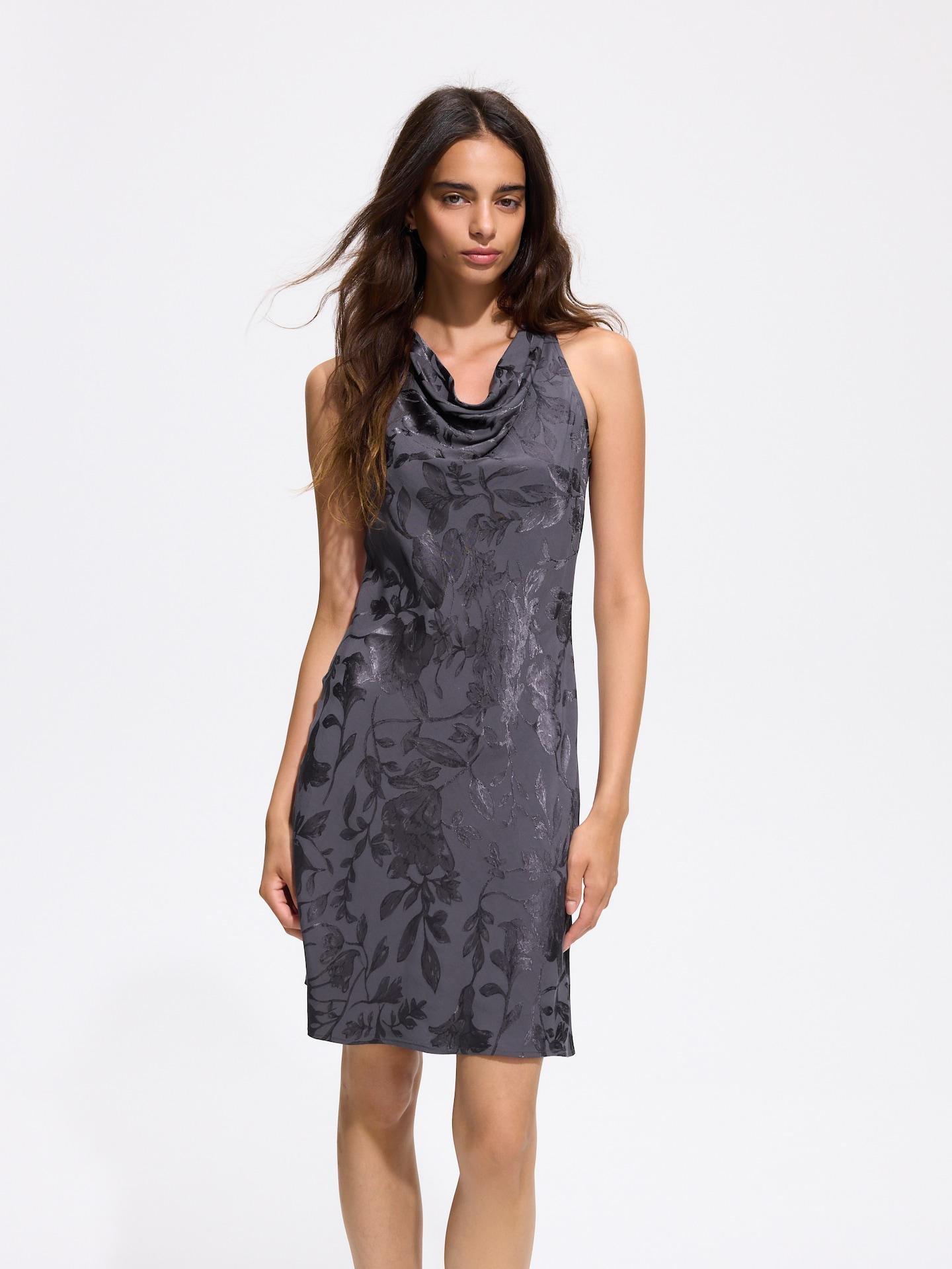 Grey Viscose Dress, Grey, medium