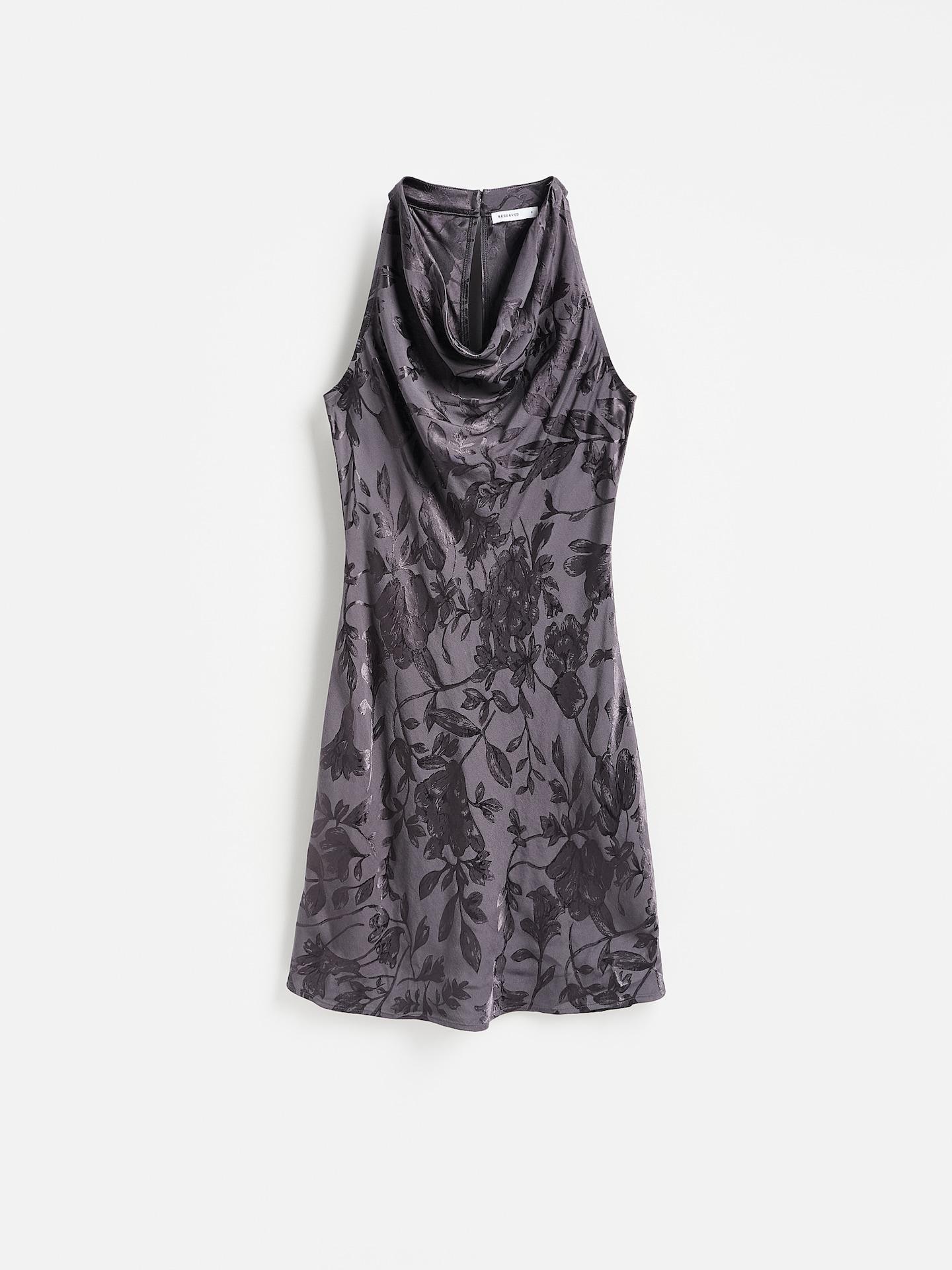 Grey Viscose Dress, Grey, large image number 5
