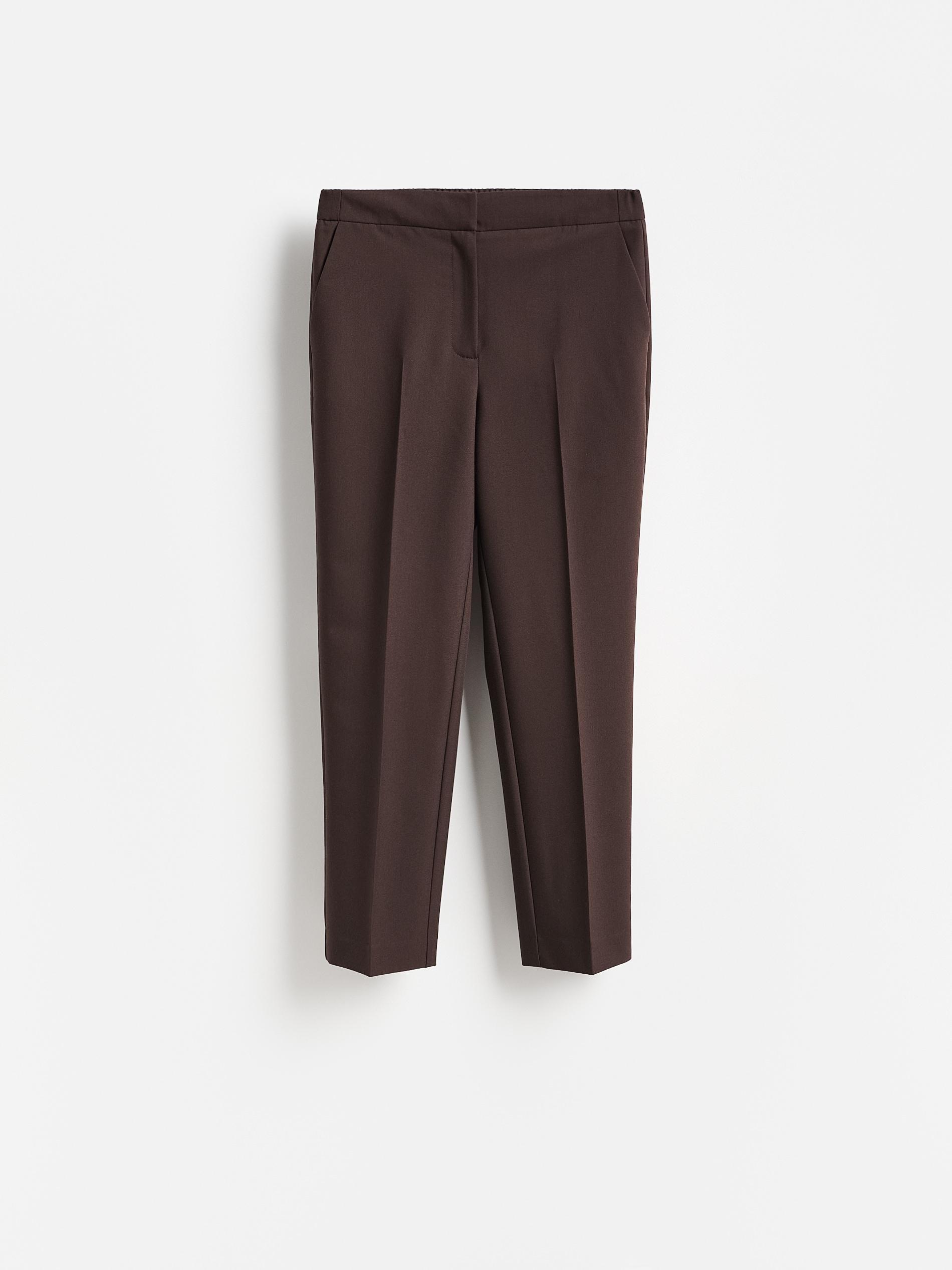 Brown Cigarette Trousers, Brown, medium