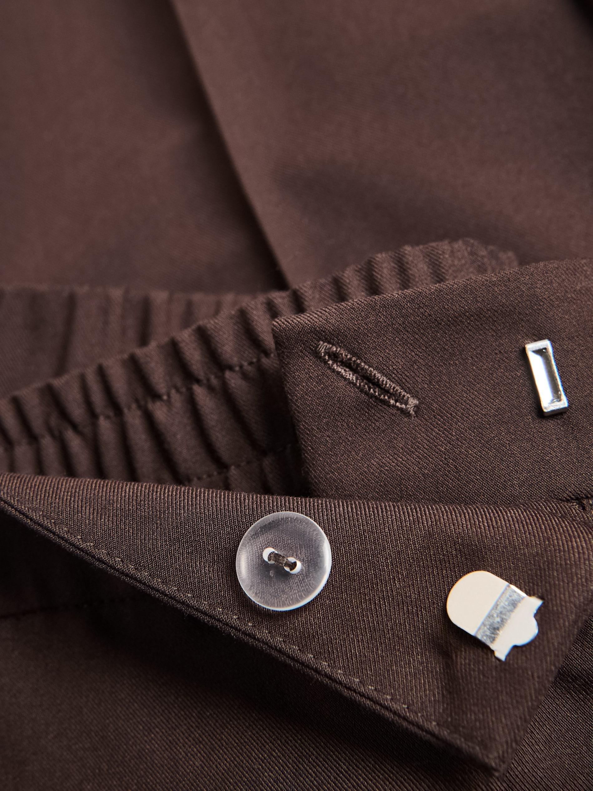 Brown Cigarette Trousers, Brown, large image number 1