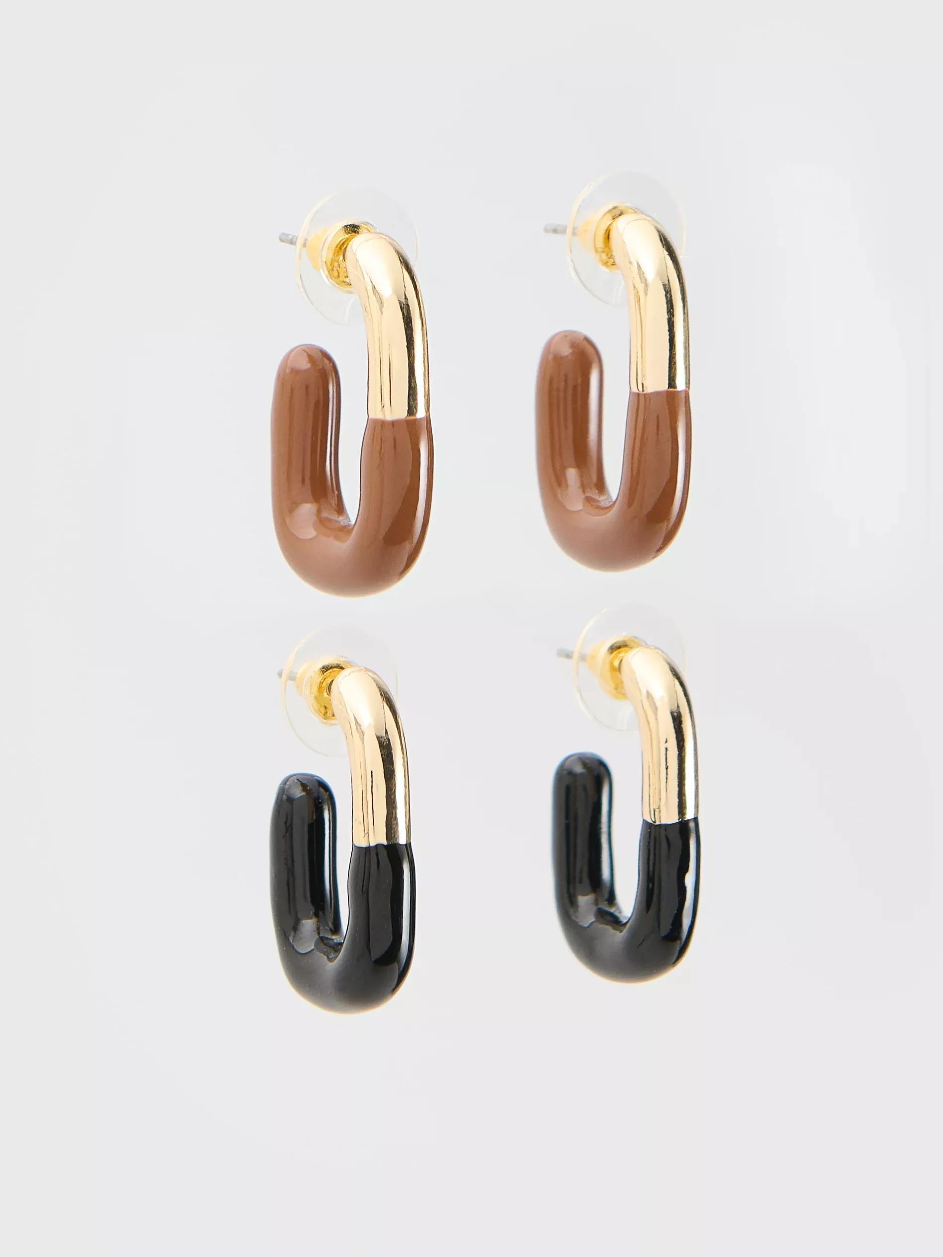 Multicolour Set Of 2 Pairs Of Earrings, Multicolor, large image number 1