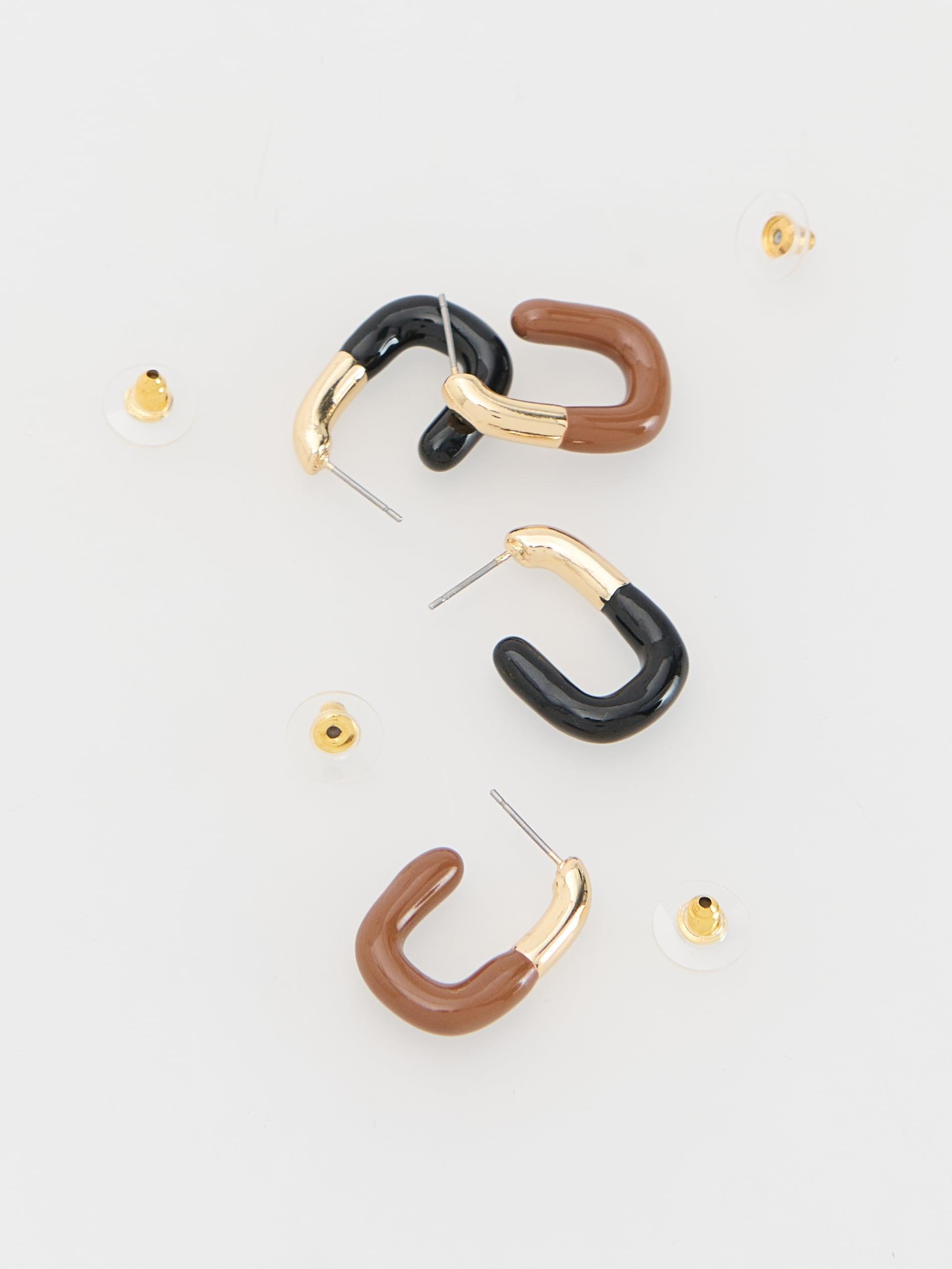 Multicolour Set Of 2 Pairs Of Earrings, Multicolor, large image number 2