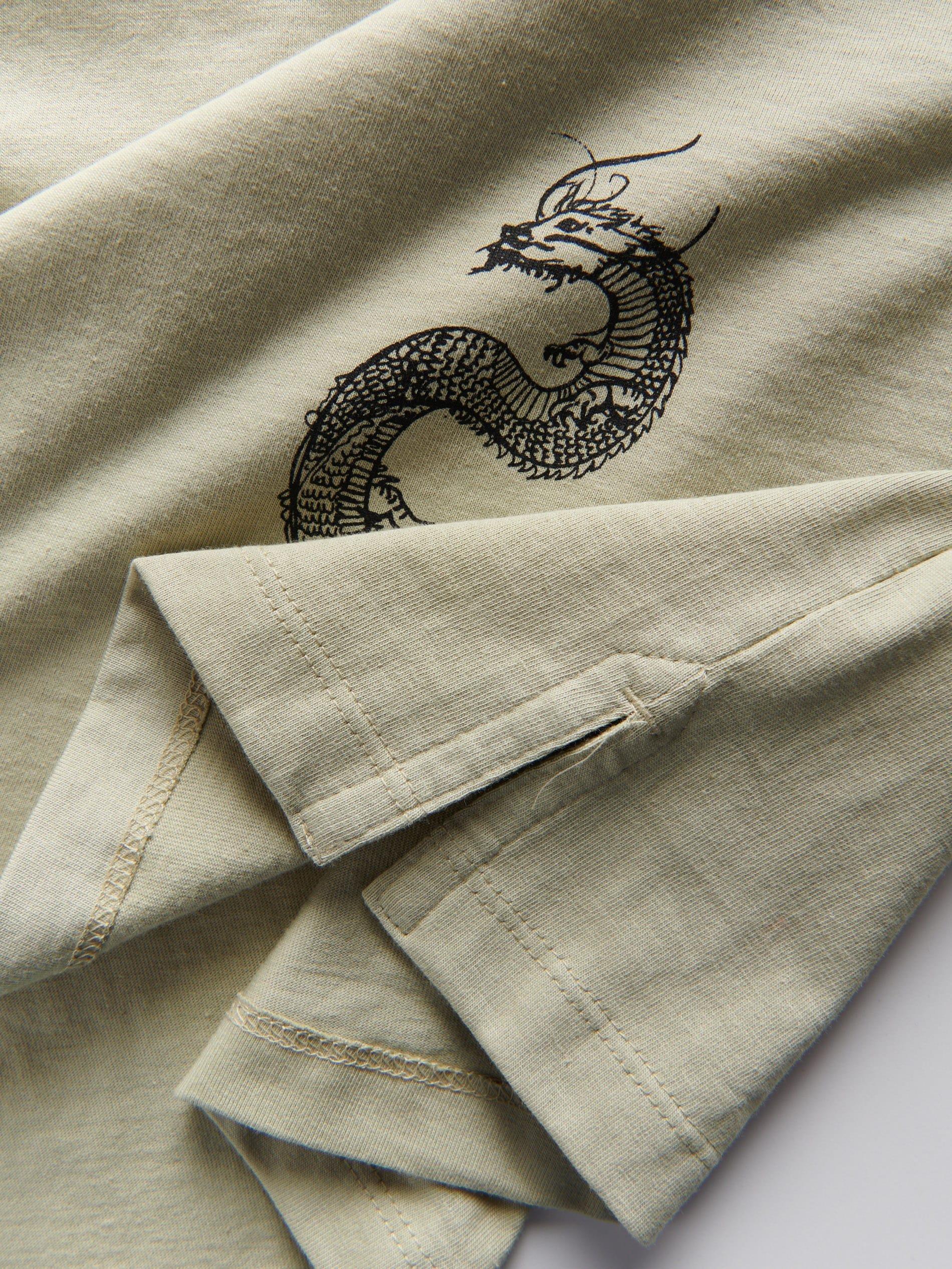 Beige Long Sleeve T-Shirt With Print, , large image number 2