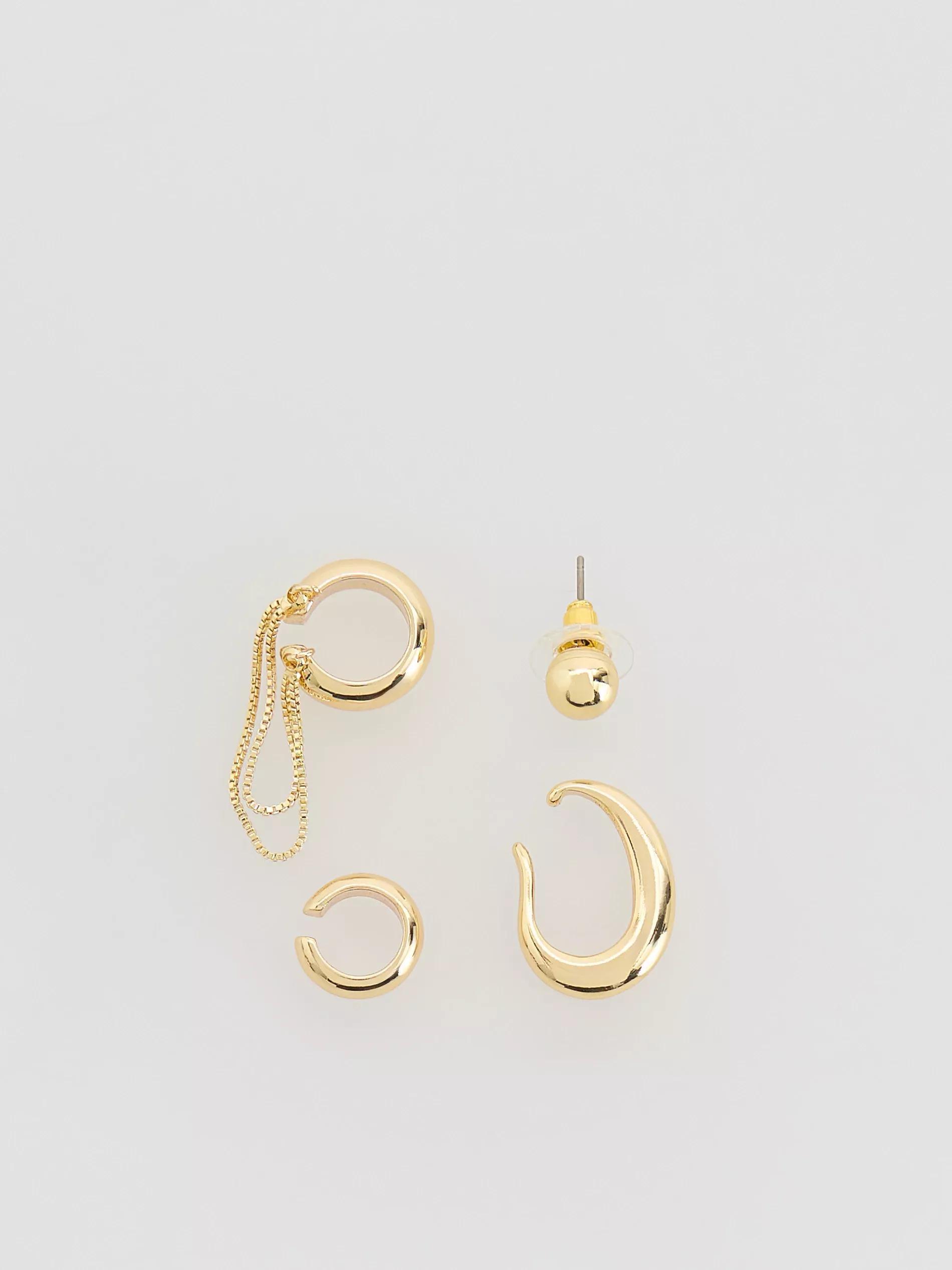 GOLDEN EARRINGS, Golden, medium
