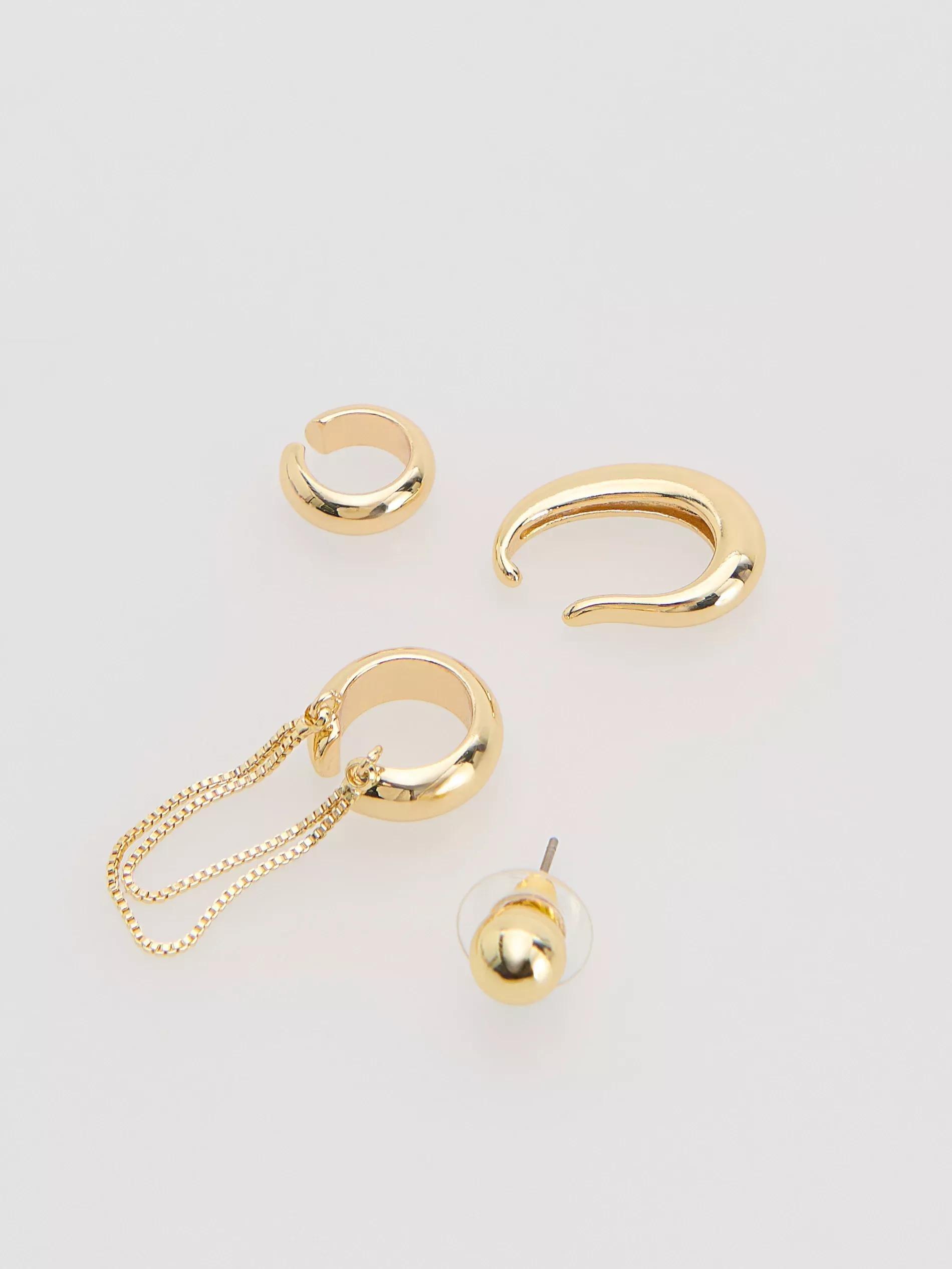 GOLDEN EARRINGS, Golden, medium