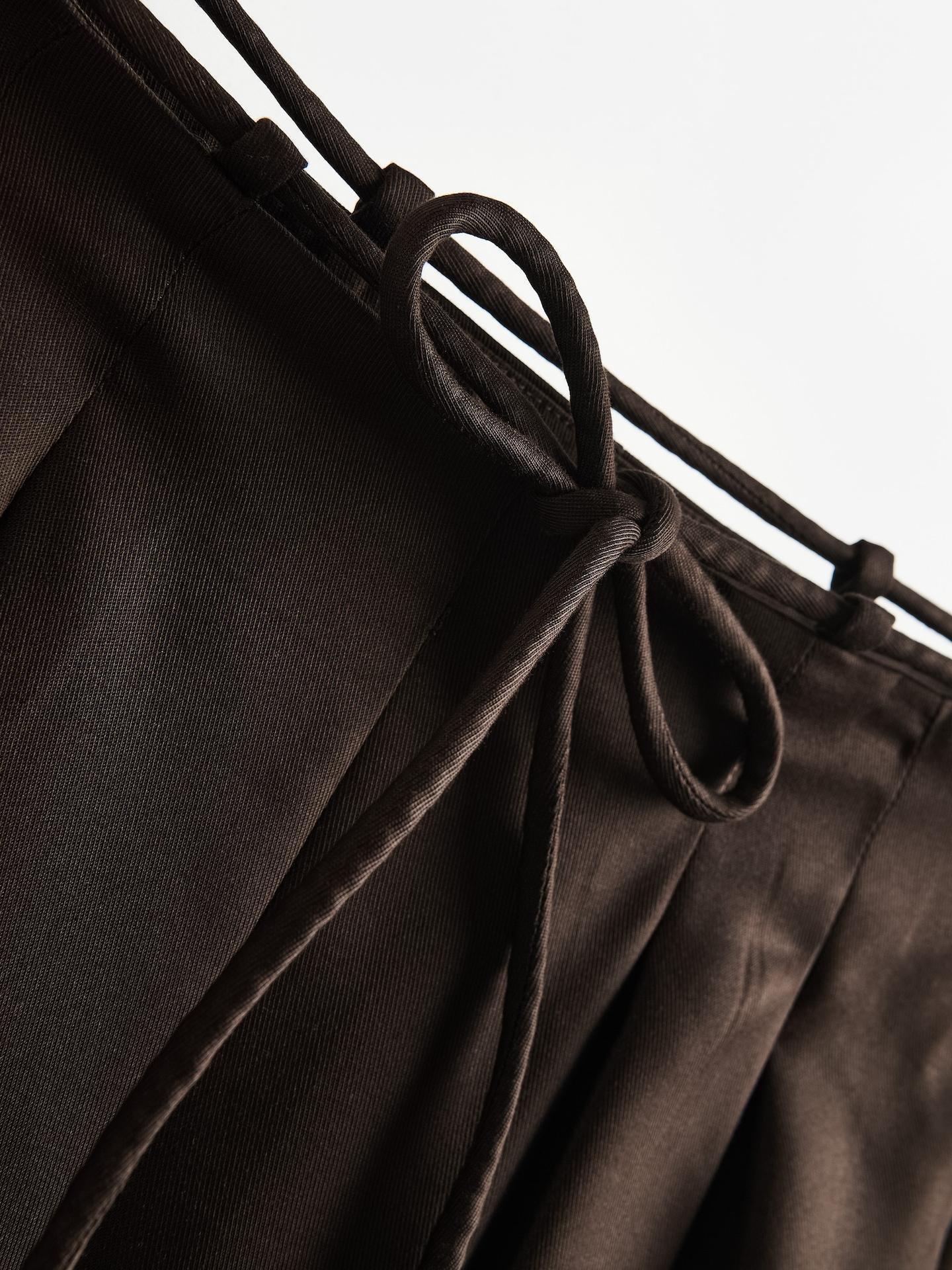 Brown Wide Trousers With Lyocell, Brown, large image number 1