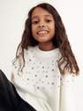 Reserved - Cream Jumper With Pearl Detailing, Kids Girls