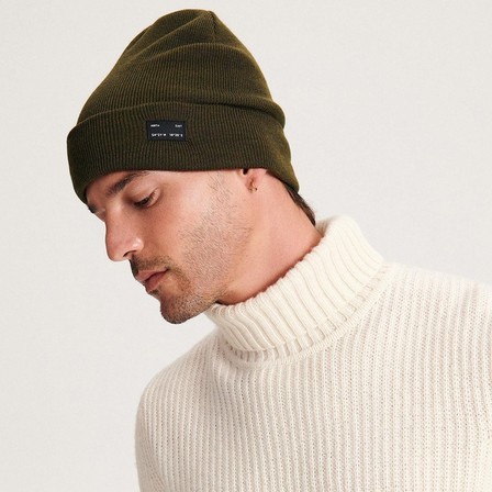 Reserved - Khaki Patched Beanie