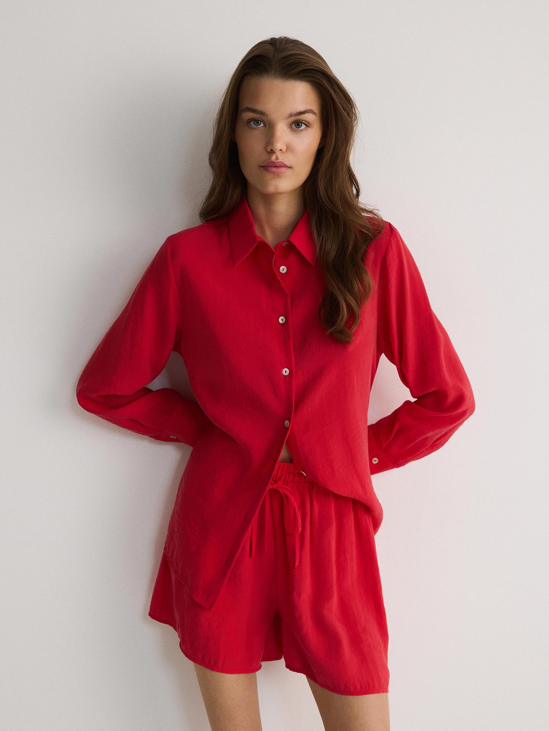 Red Casual Shorts, , large image number 3