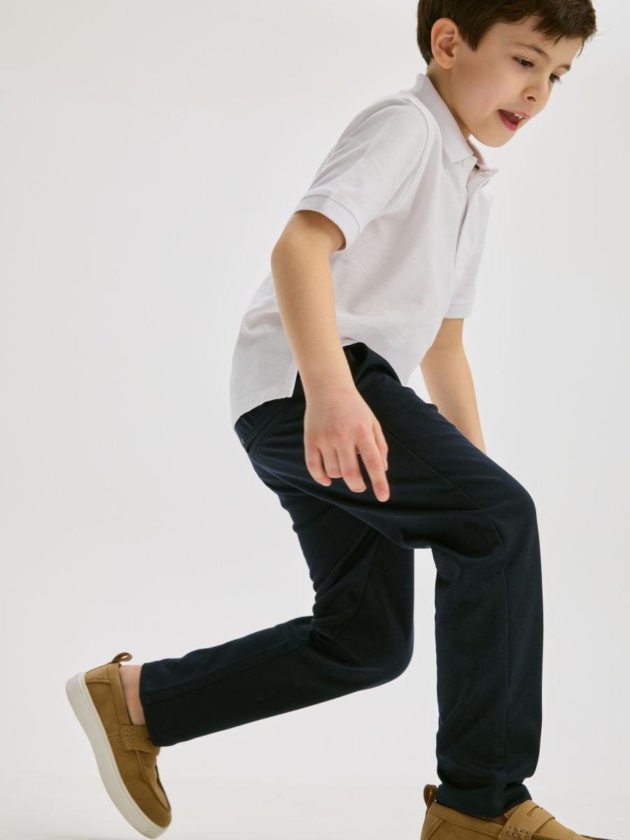 Blue Elegant Chino Pants, , large image number 1