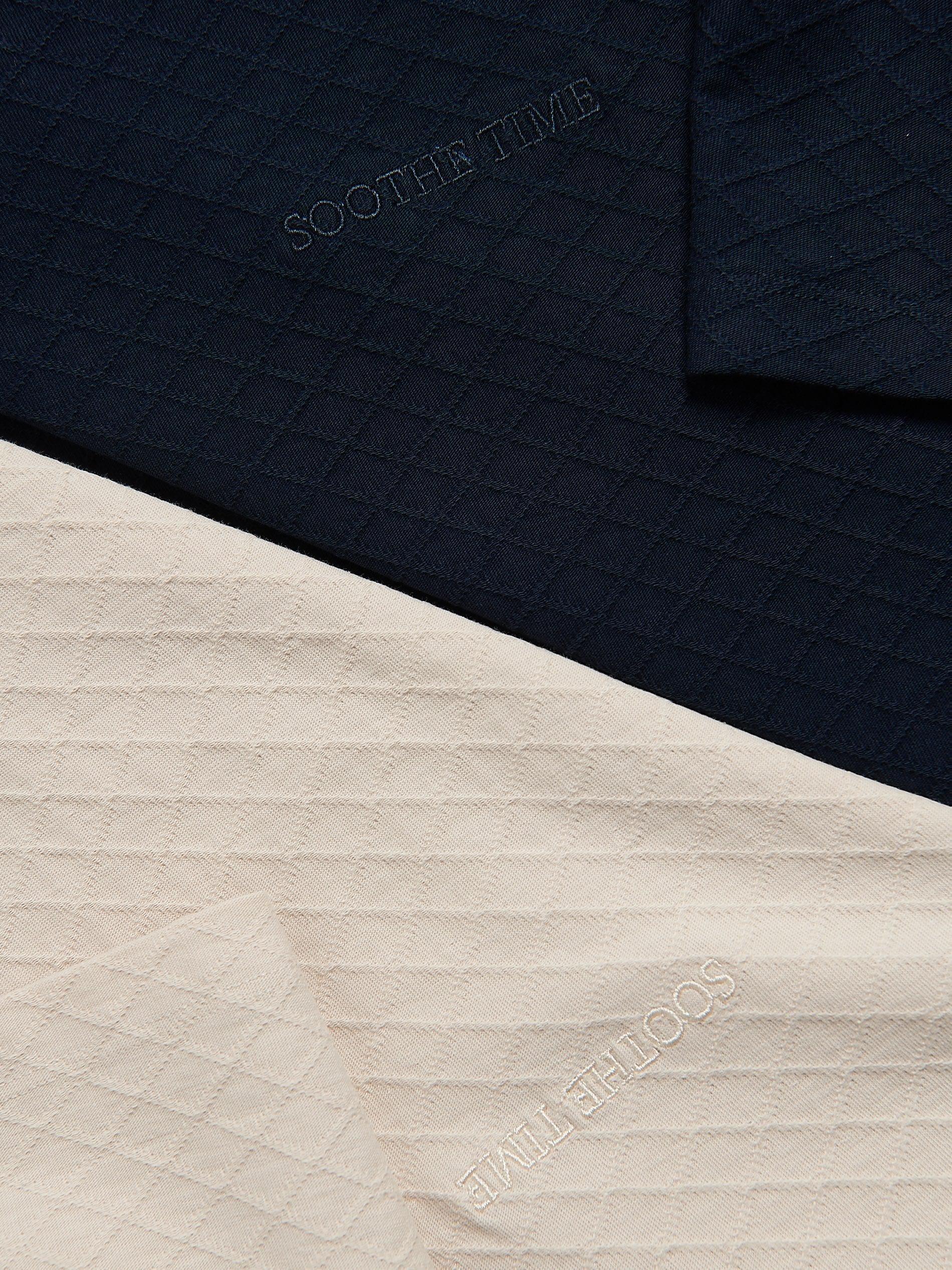 Beige Slim Fit Structural T-Shirt, Ivory, large image number 5