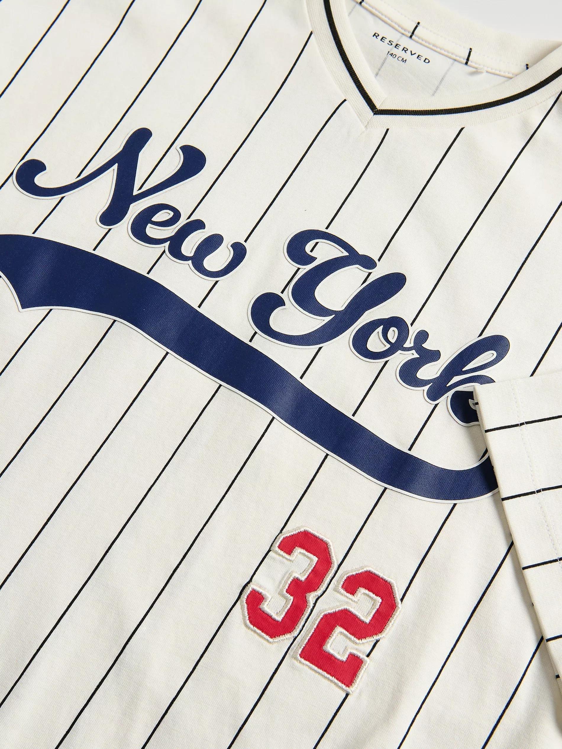 CREAM T-shirt with print, Ivory, medium