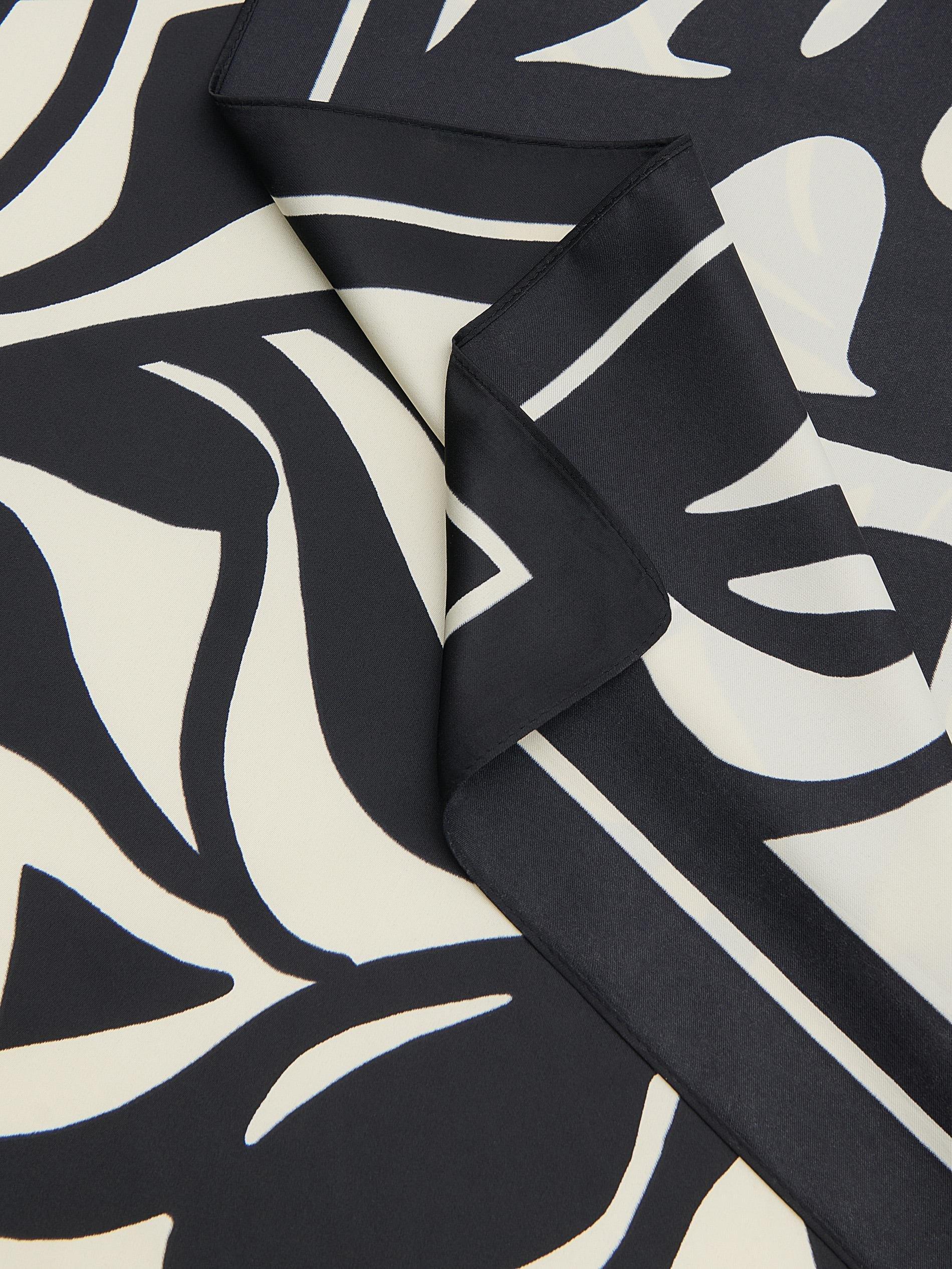 Black Patterned Neckerchief, Black, medium