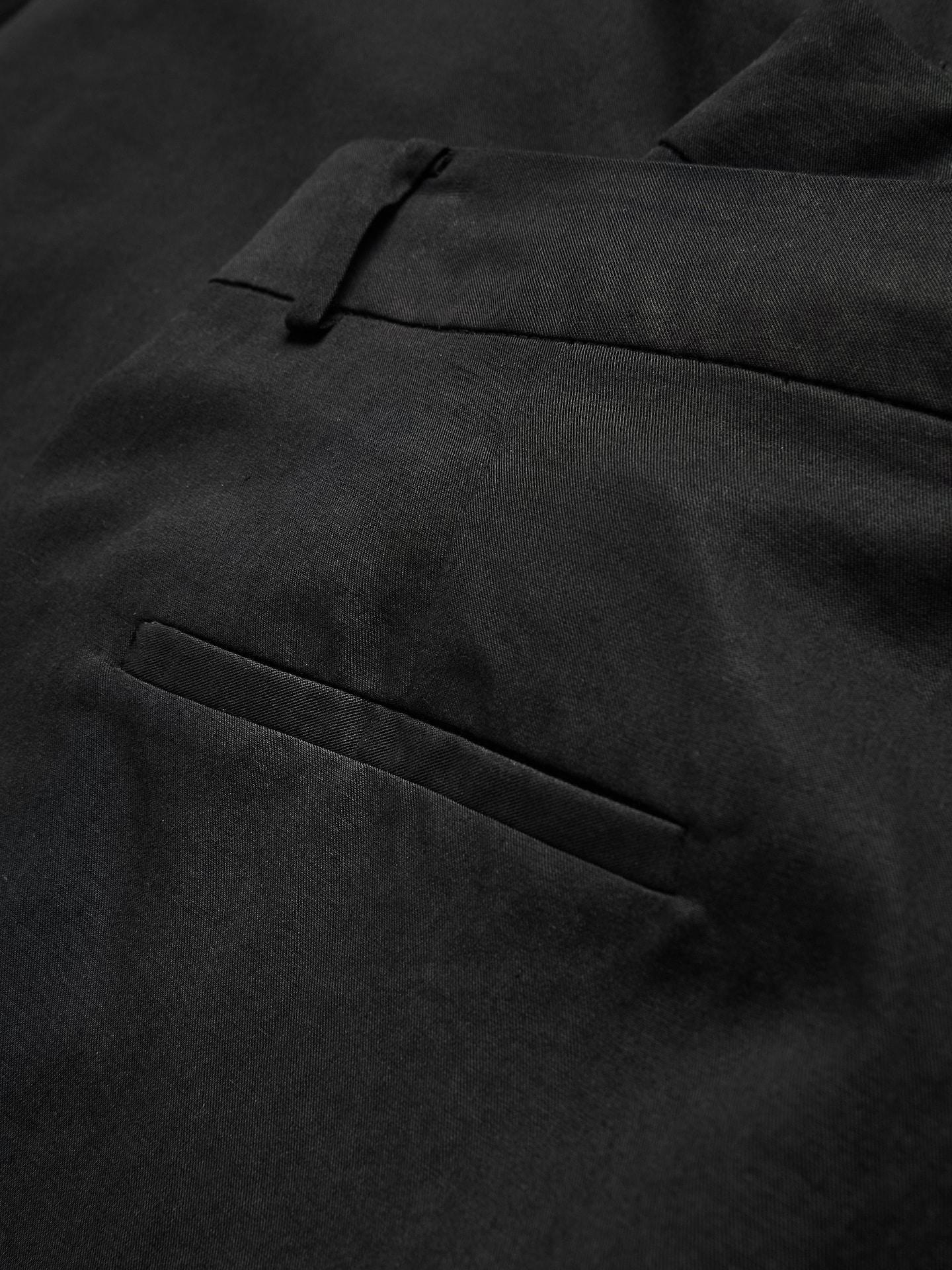 Black Lyocell Blend Trousers, Black, medium