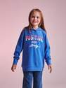 Reserved - Blue Sweatshirt With Applique, Kids Girls
