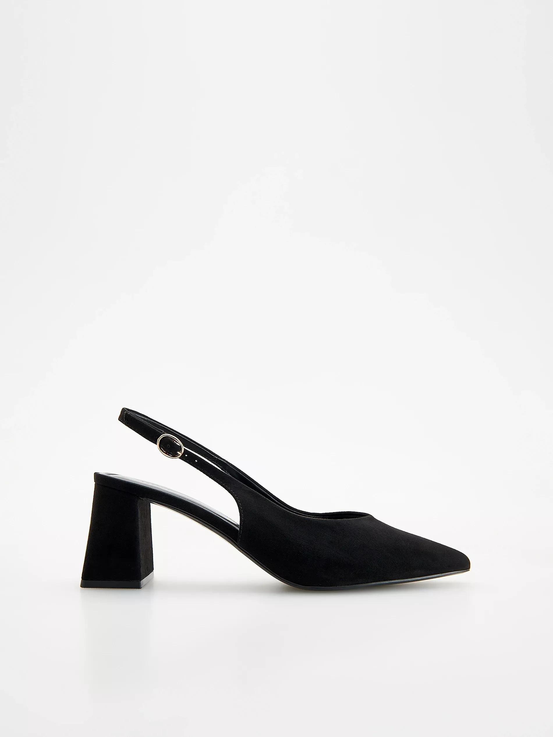 Black Pumps With Open Heel, , large image number 0