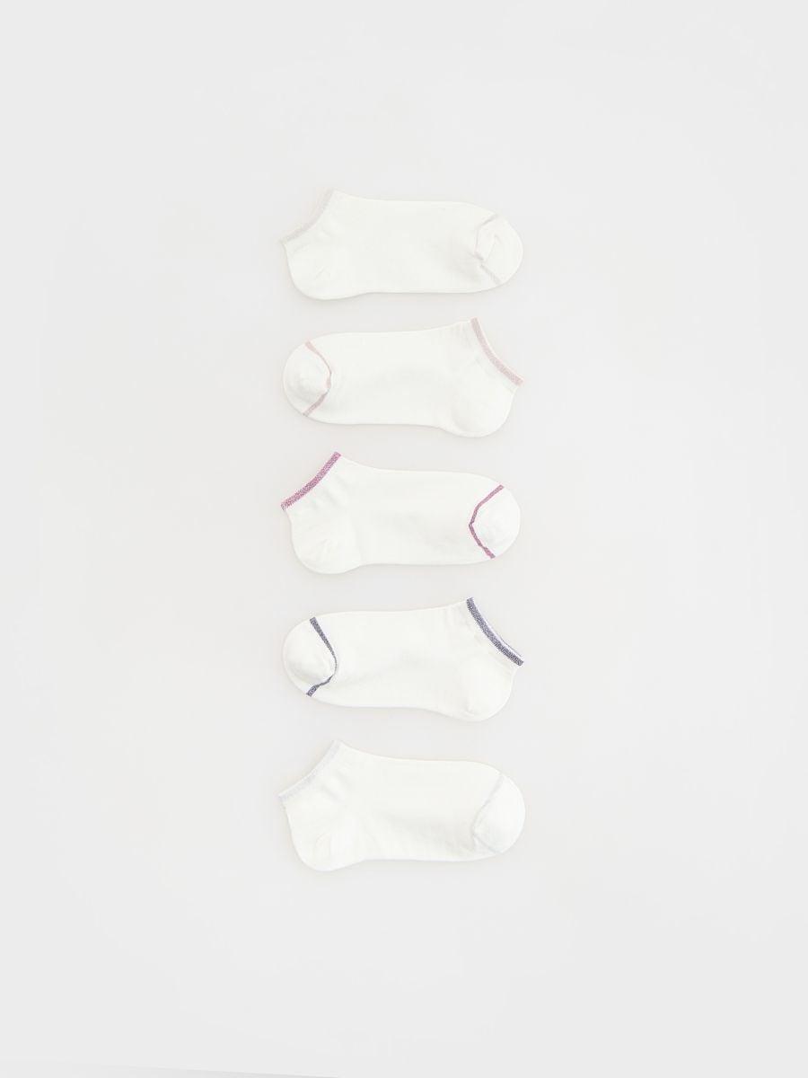 Cream Ankle Socks 5 Pack, , large image number 0