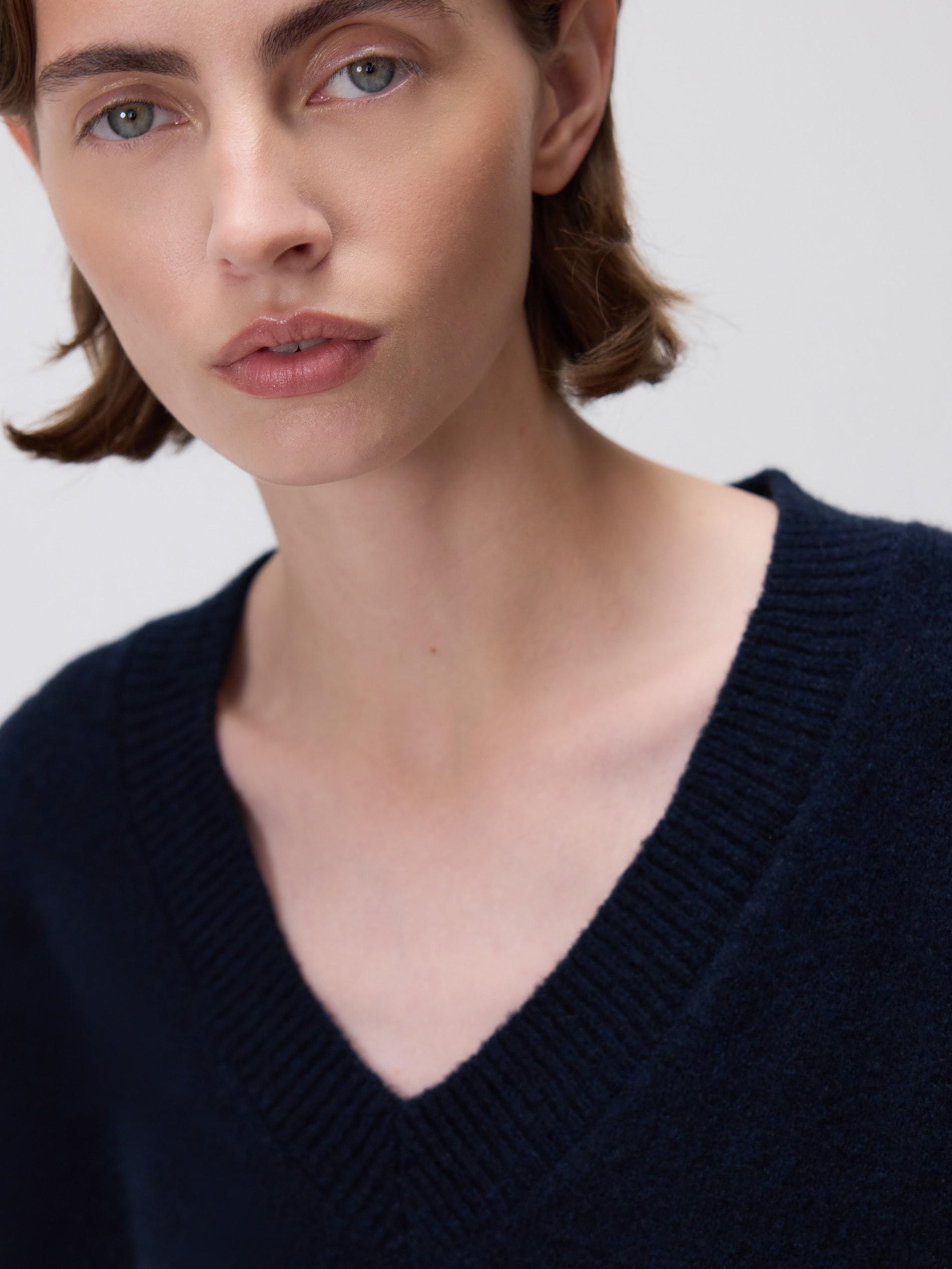 فيست خليط صوف كحلي, Navy, large image number 2