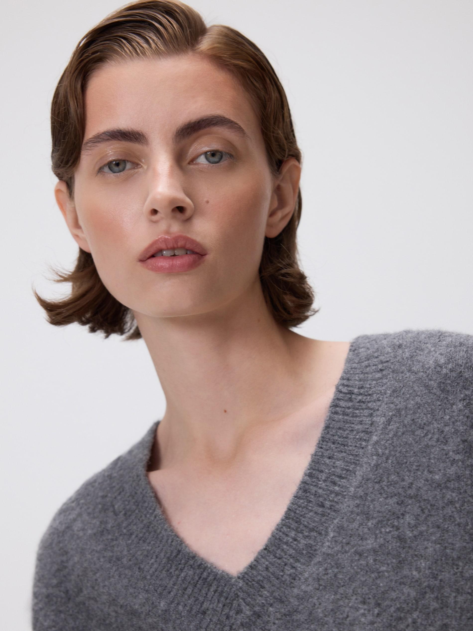 Grey Wool Mix Vest, Grey, medium