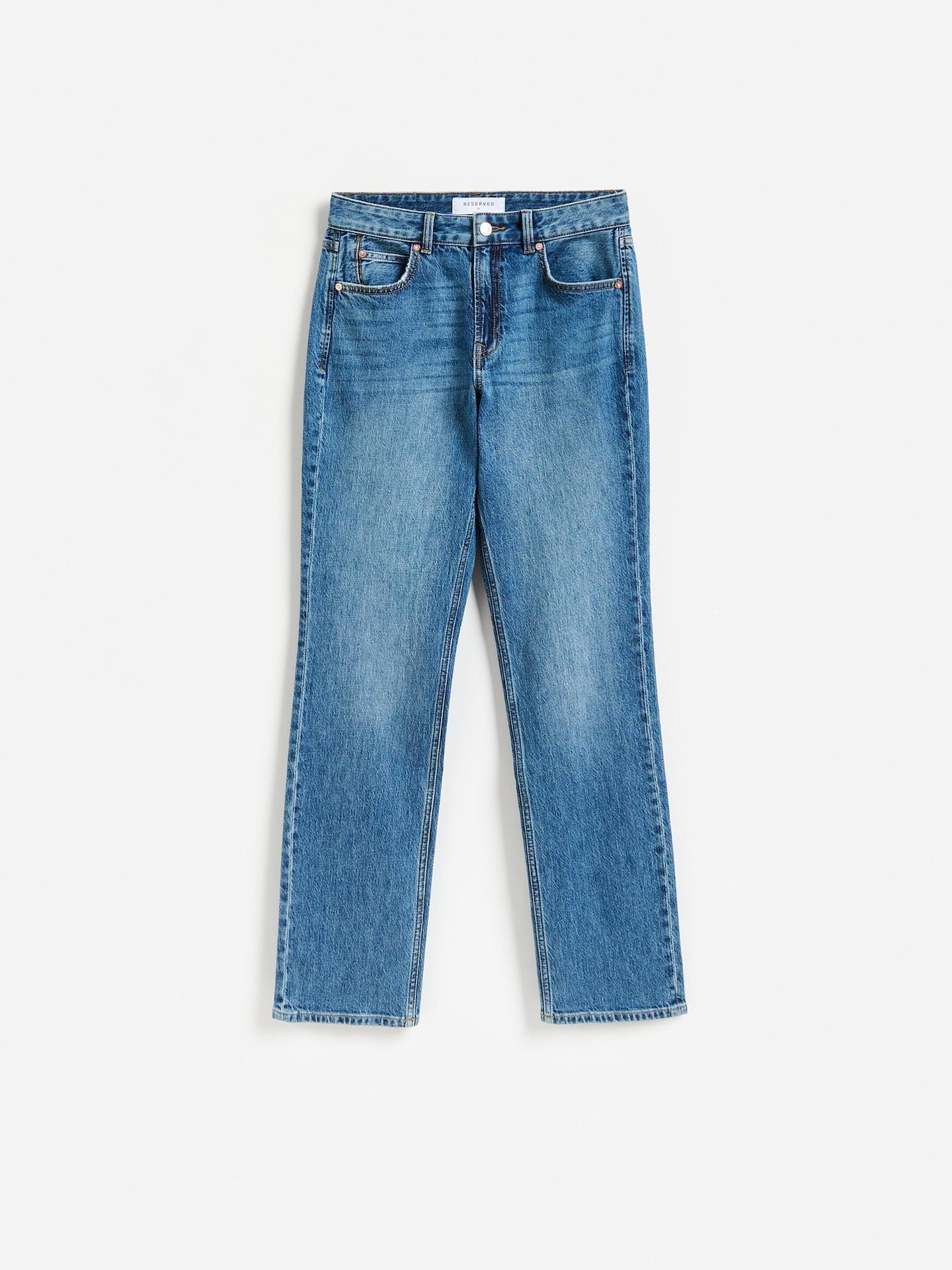 Blue Jeans Straight Slim Jeans, Blue, medium