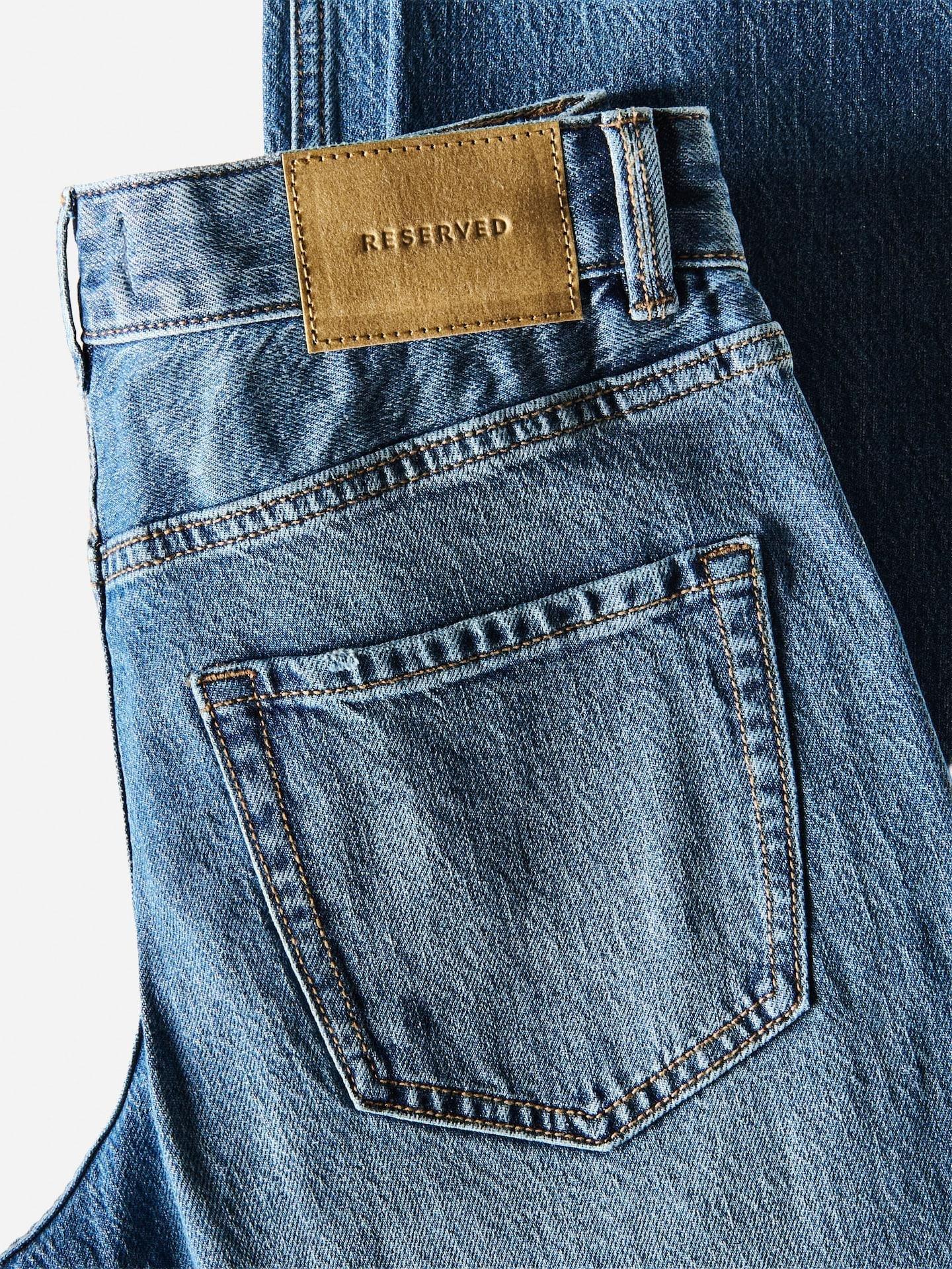 Blue Jeans Straight Slim Jeans, Blue, medium