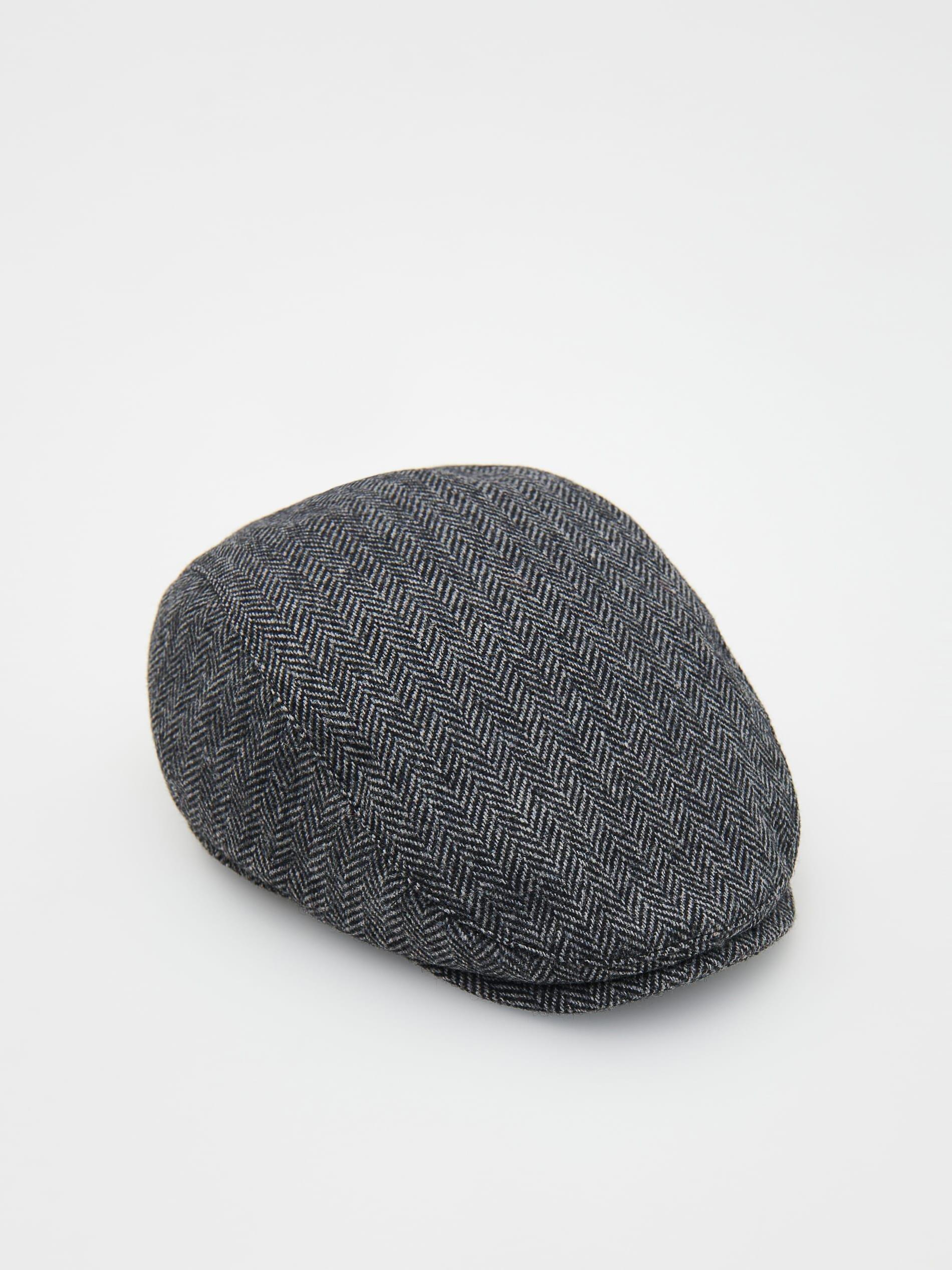 Grey Wool Blend Flat Cap, , large image number 0