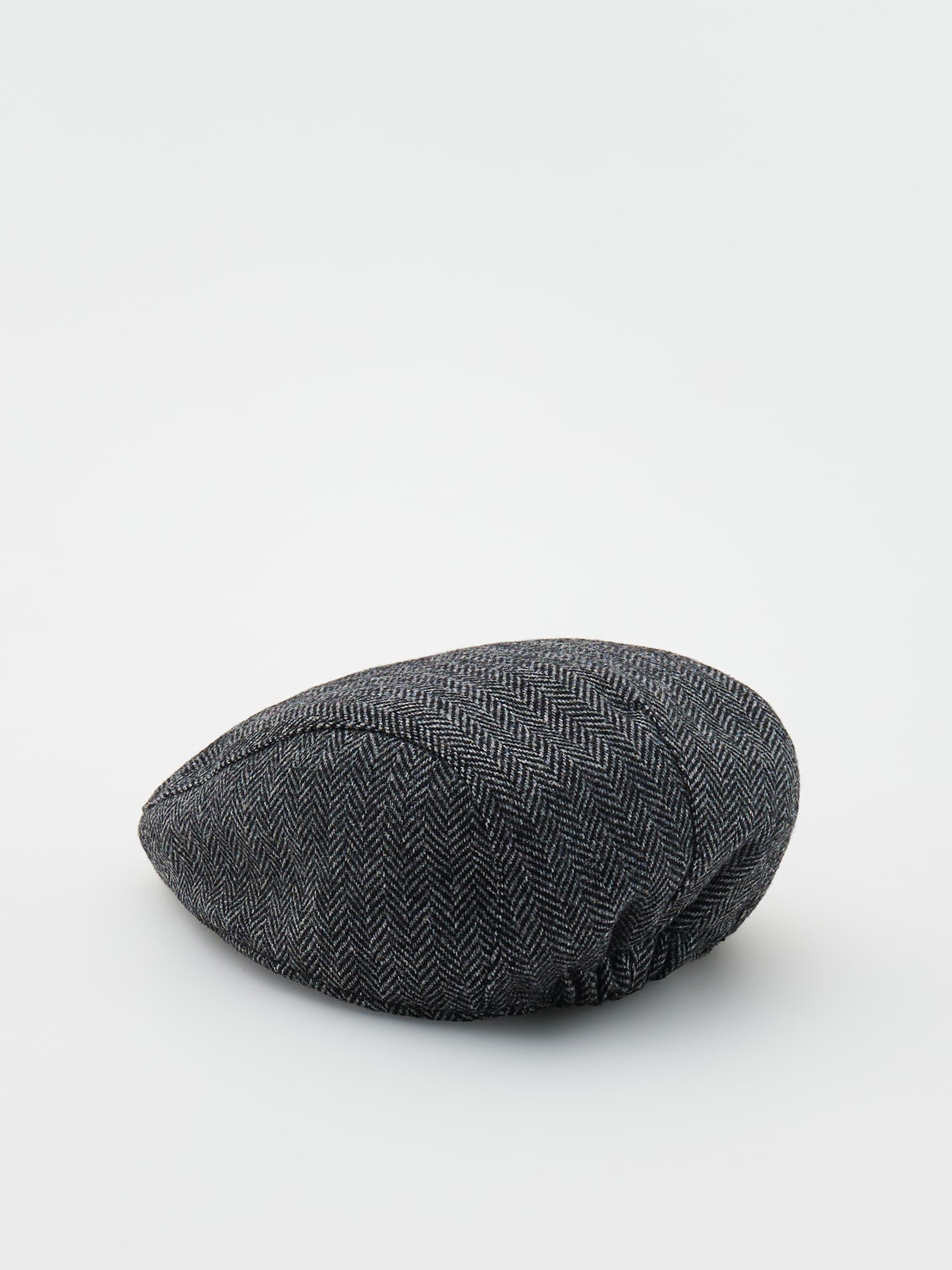 Grey Wool Blend Flat Cap, , large image number 1