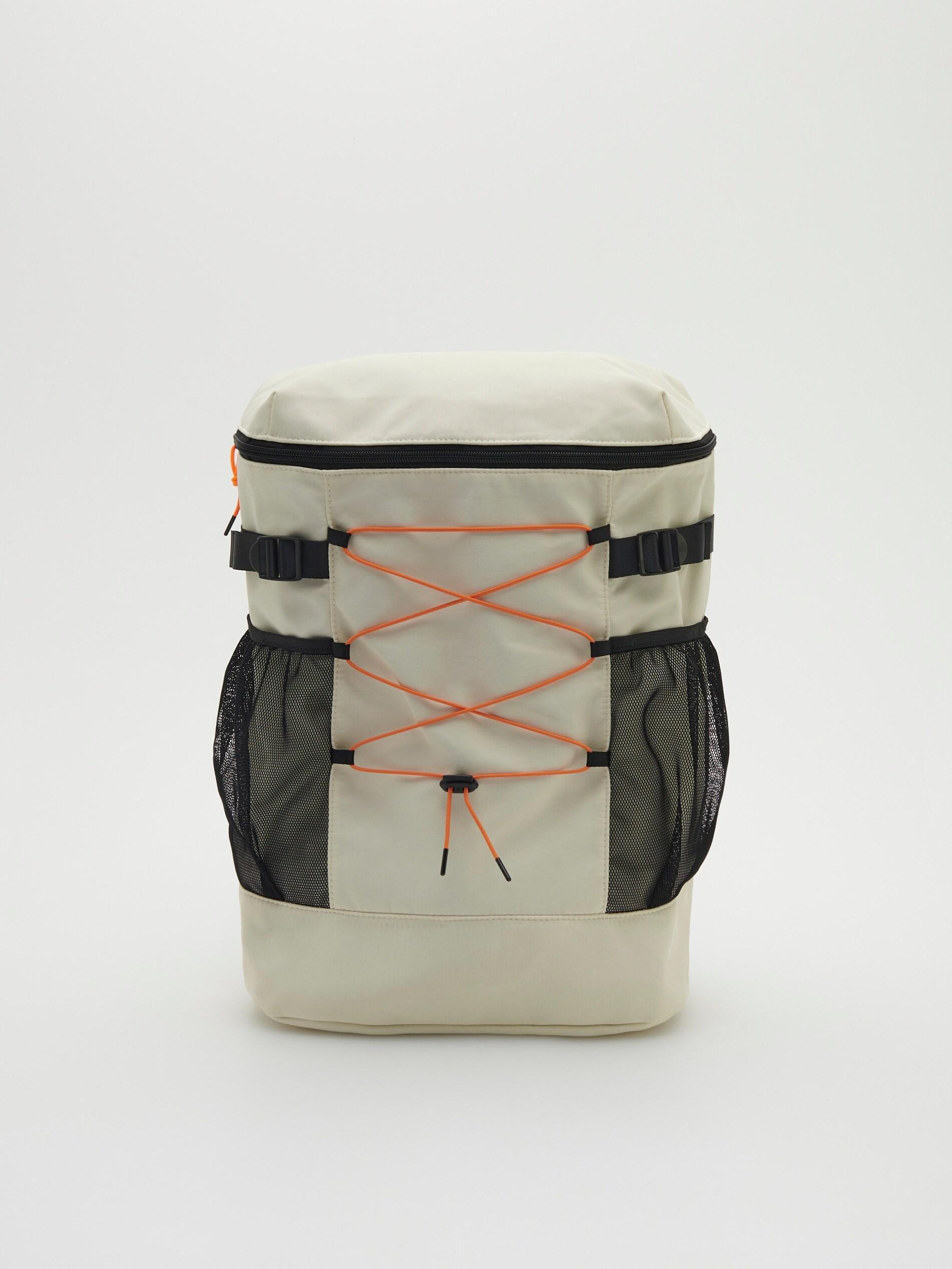 Cream Large Capacity Backpack, , large image number 1