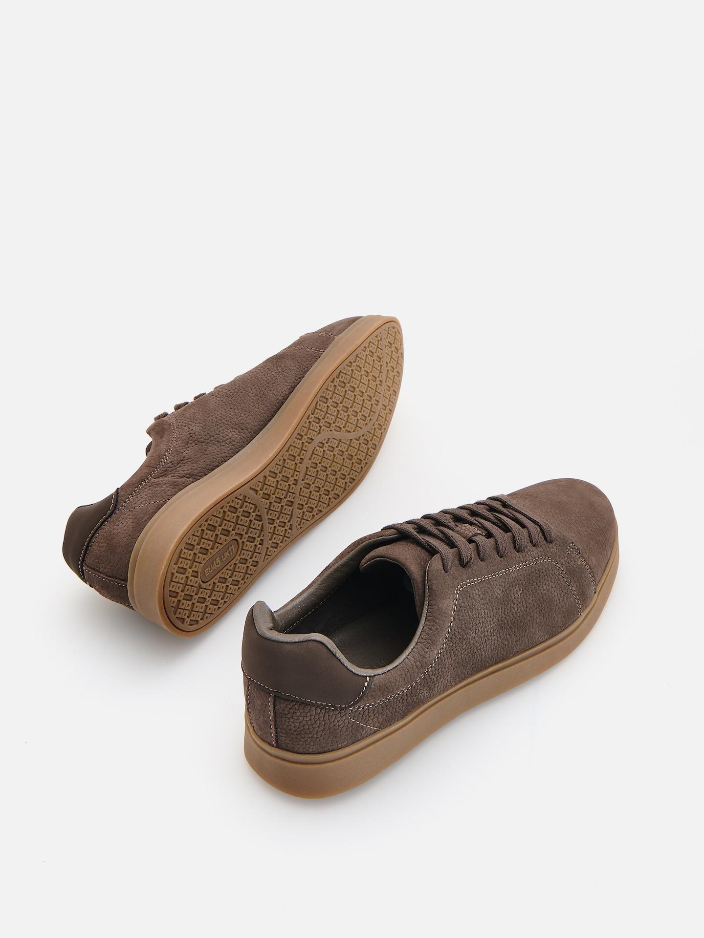 Brown Leather Rich Sneakers, Brown, large image number 3