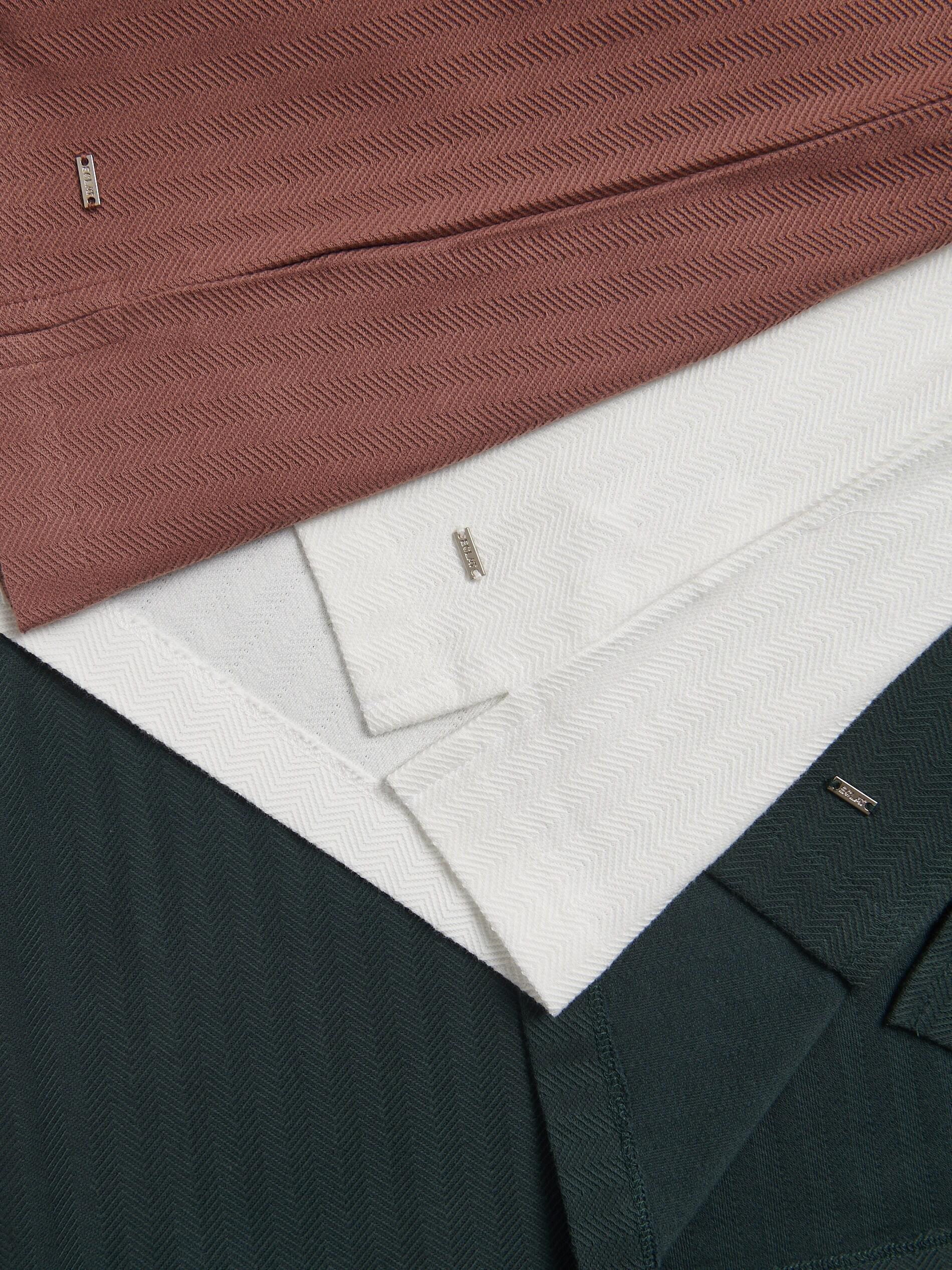 CREAM Regular fit structural polo shirt, Ivory, large image number 5