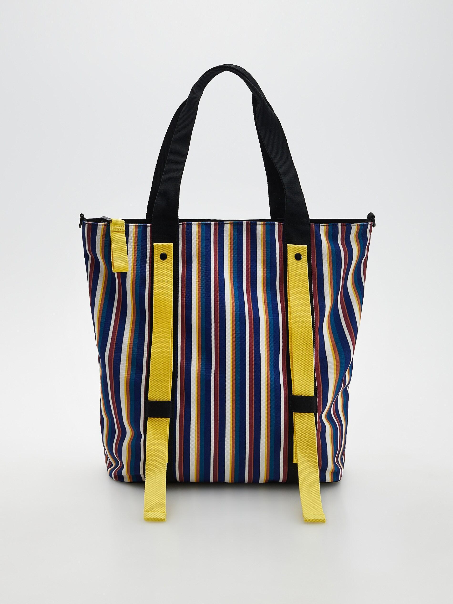 Multicolor Stripe Tote Bag, , large image number 0