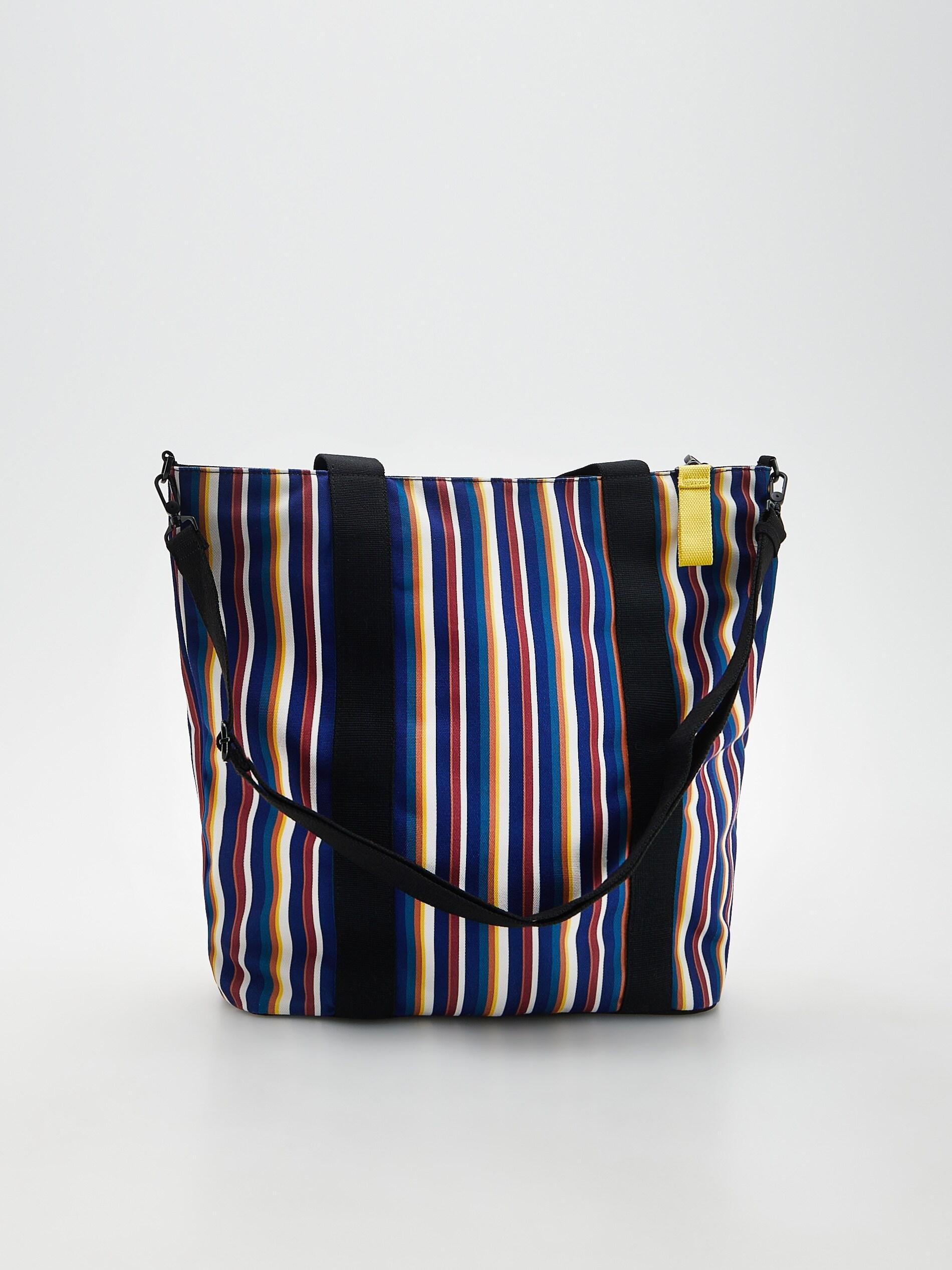 Multicolor Stripe Tote Bag, , large image number 1