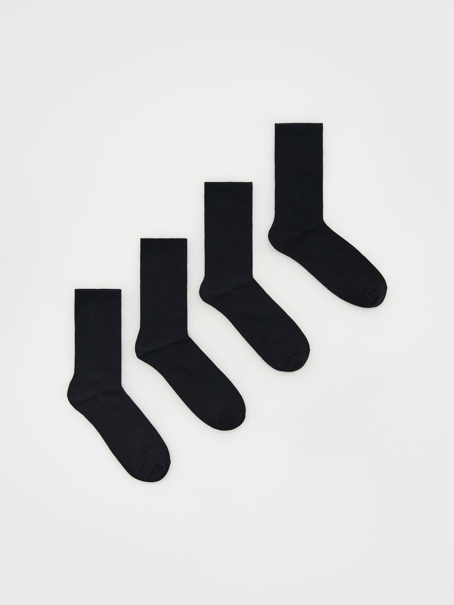 Black Set Of 5 Socks, Black, large image number 0