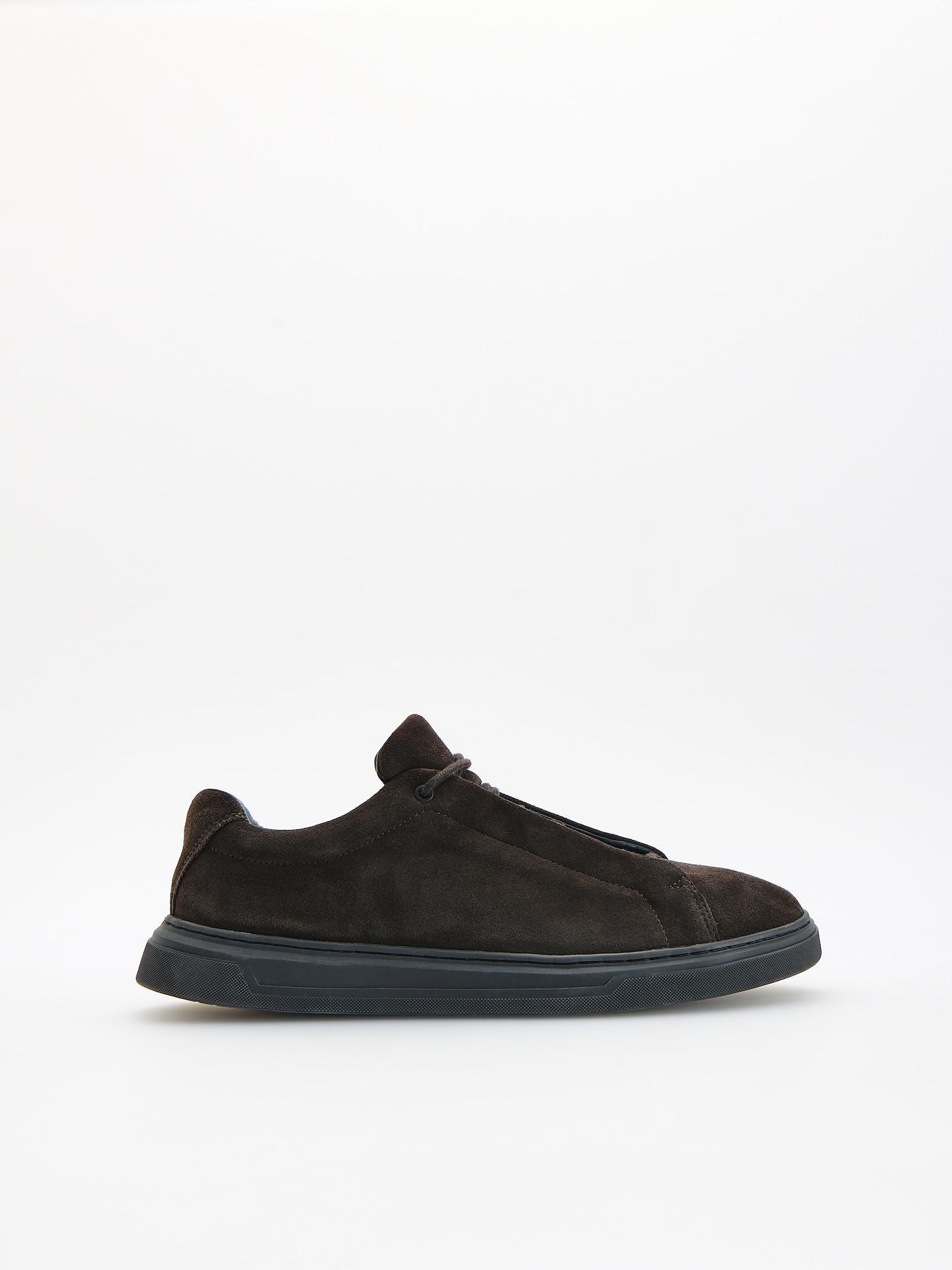 Brown Suede Sneakers, Brown, medium