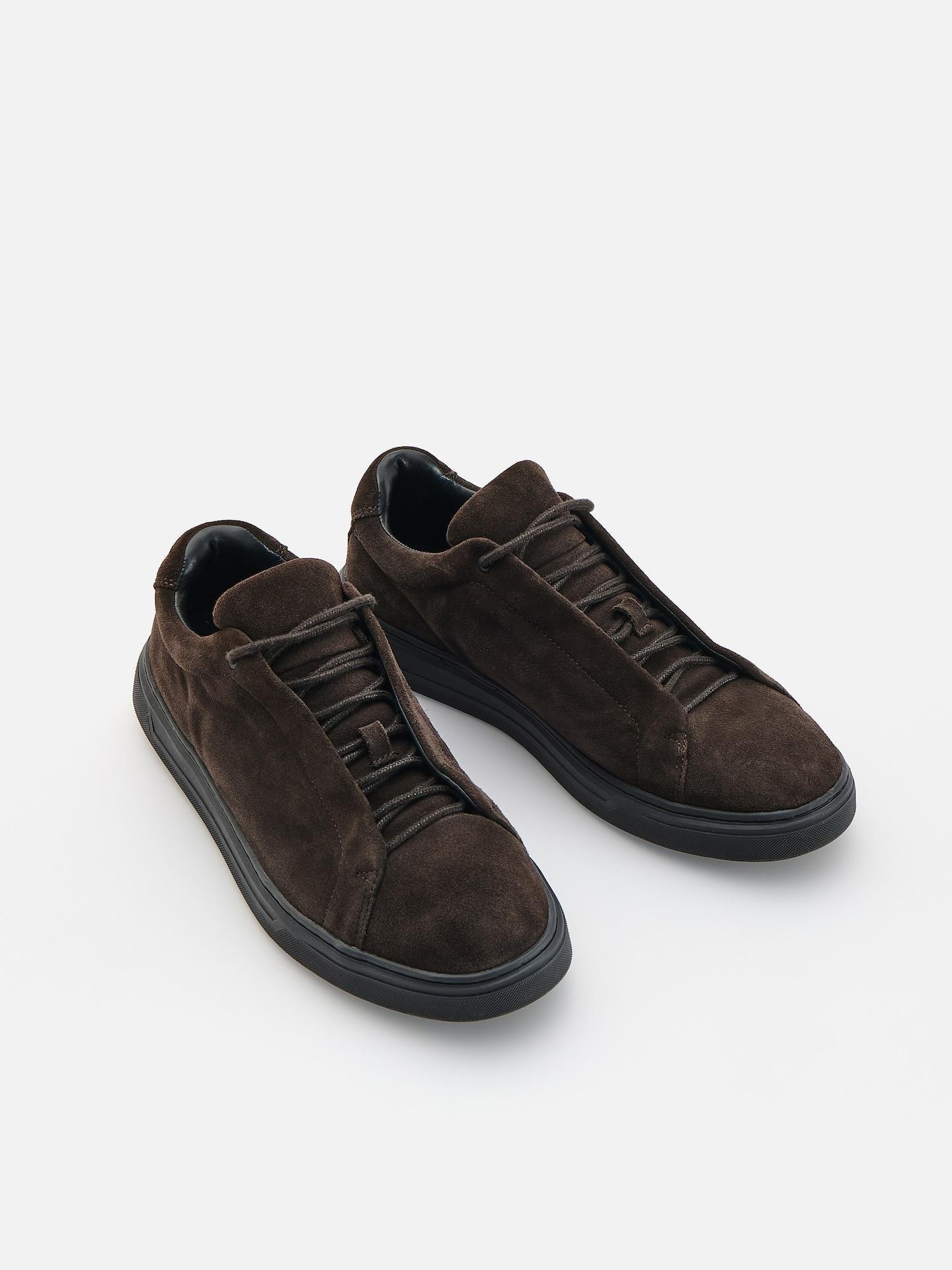Brown Suede Sneakers, Brown, medium