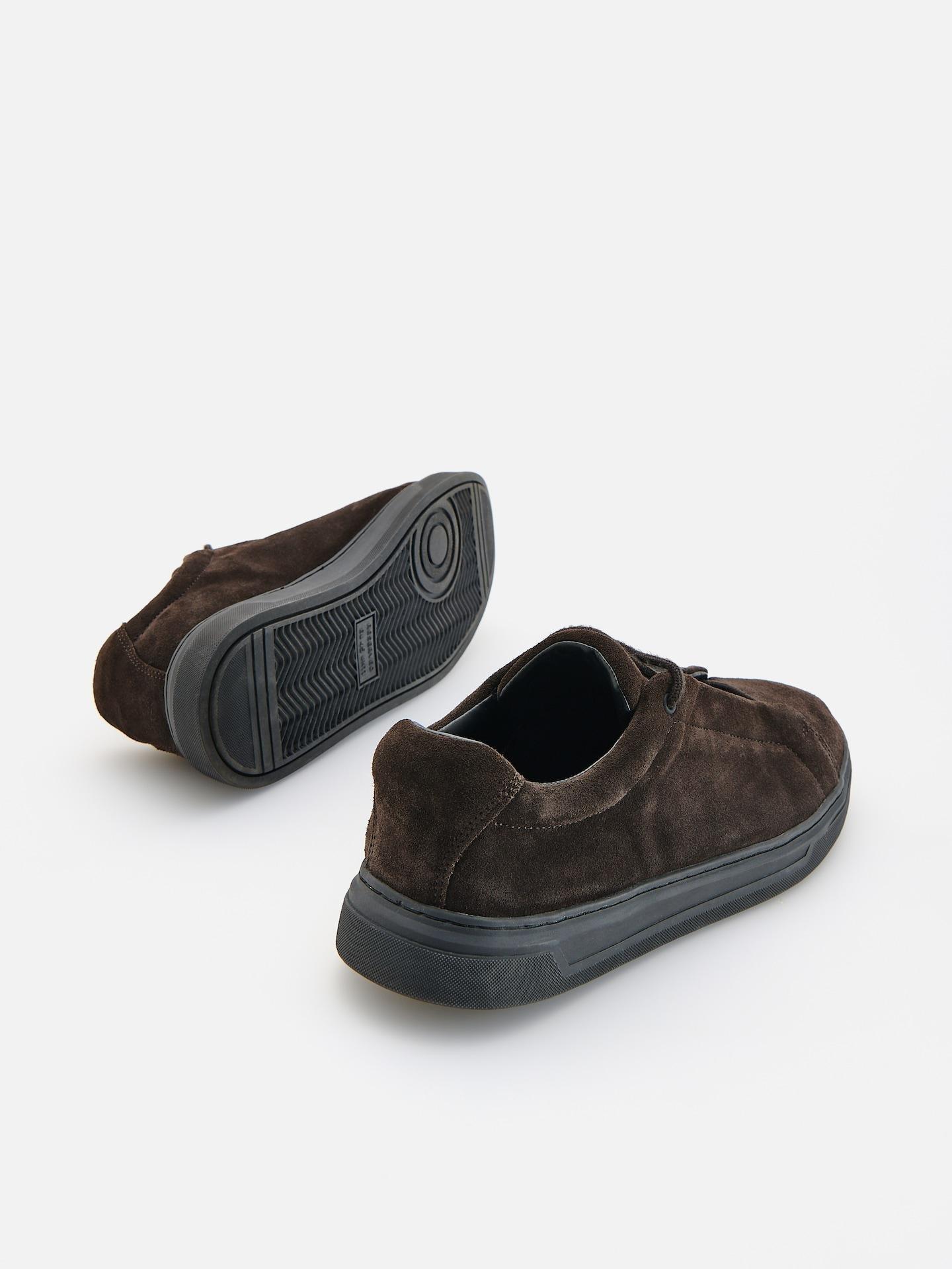 Brown Suede Sneakers, Brown, medium