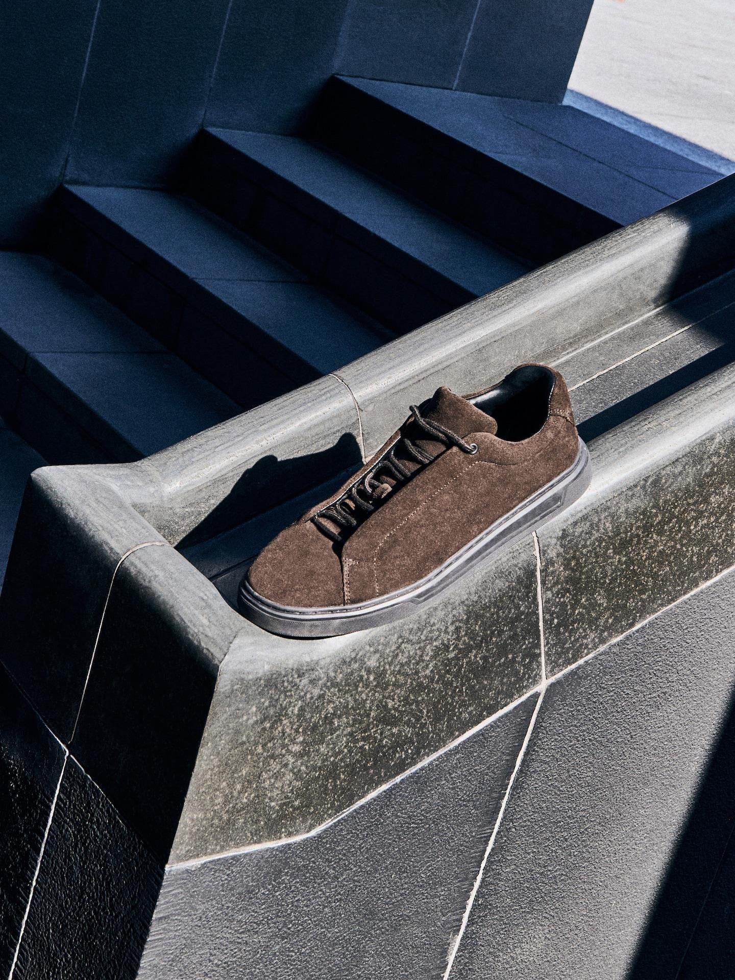 Brown Suede Sneakers, Brown, large image number 3