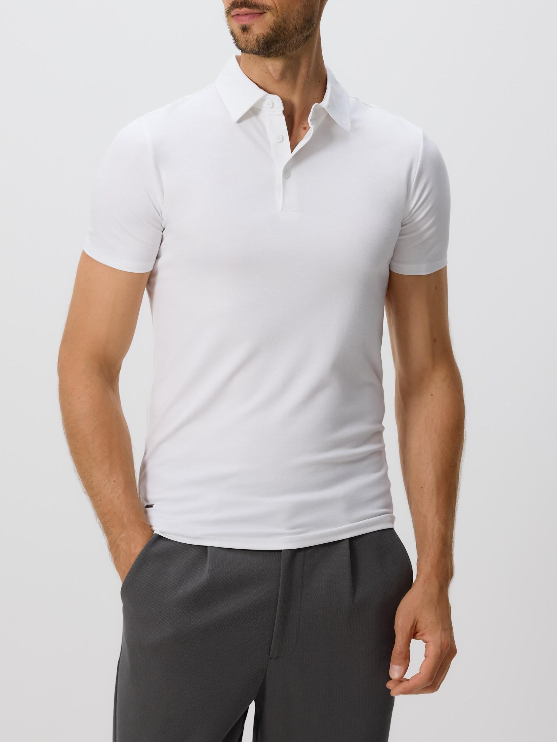 WHITE Slim fit polo shirt, White, large image number 1