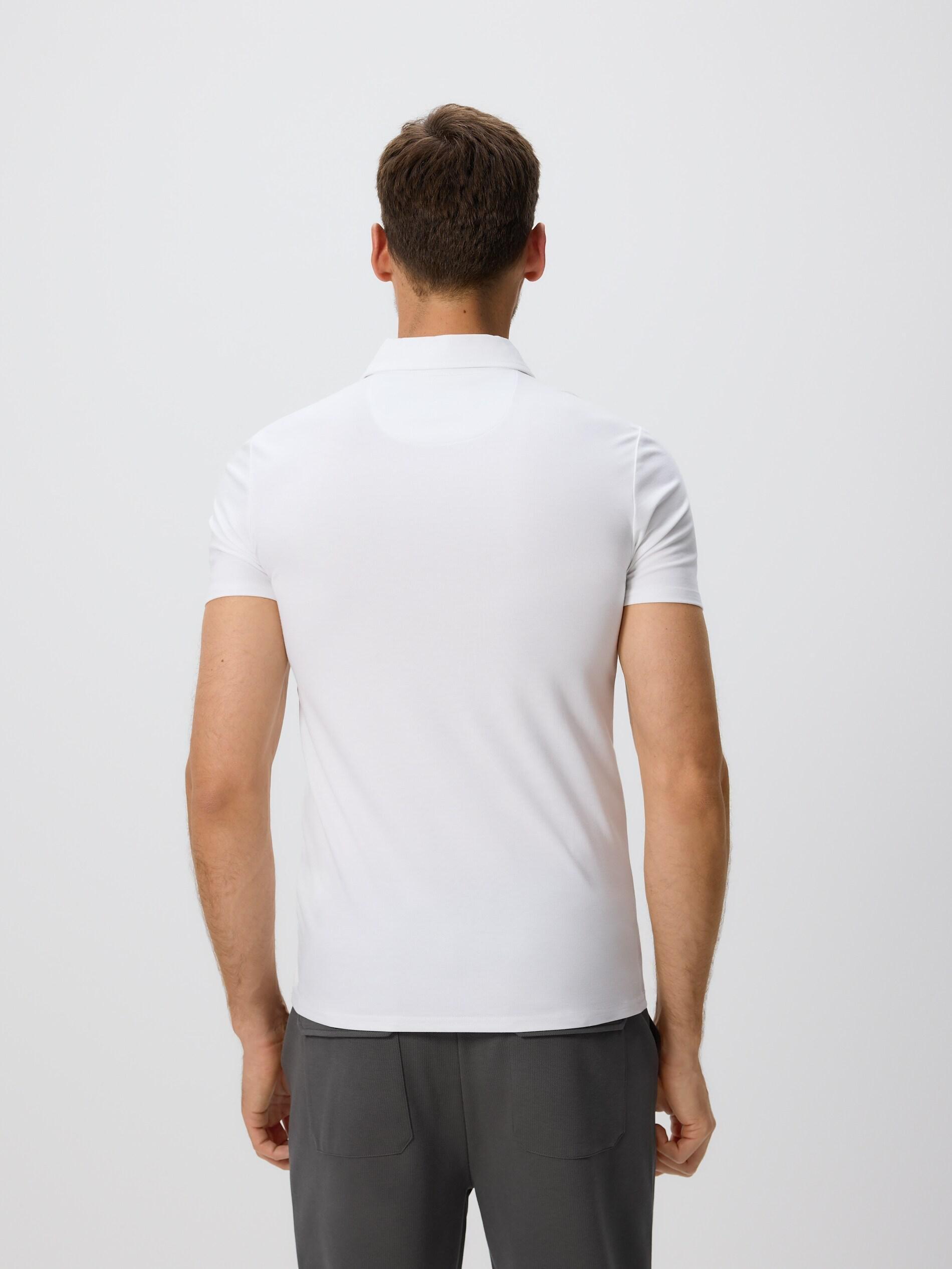 WHITE Slim fit polo shirt, White, large image number 2
