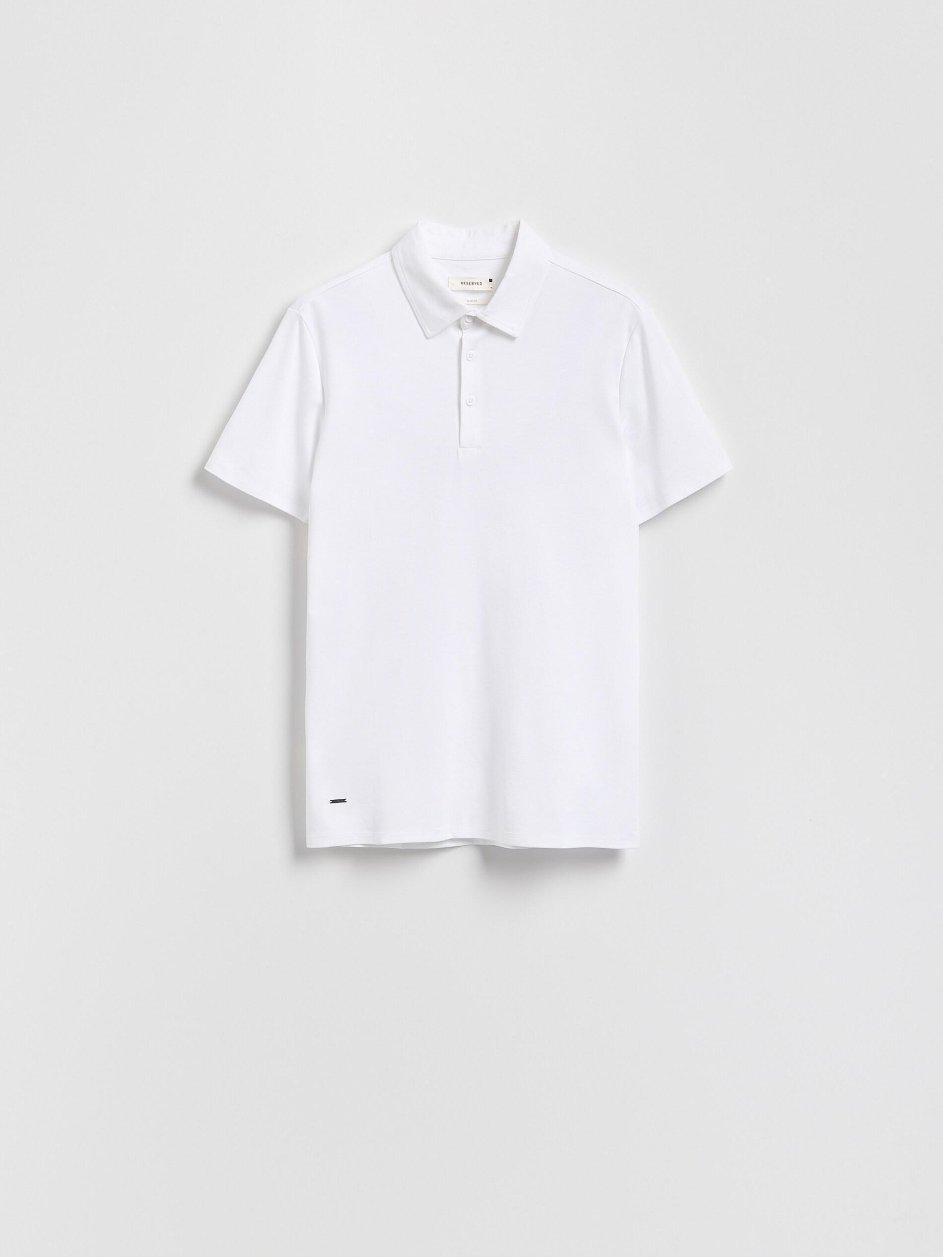 WHITE Slim fit polo shirt, White, large image number 5